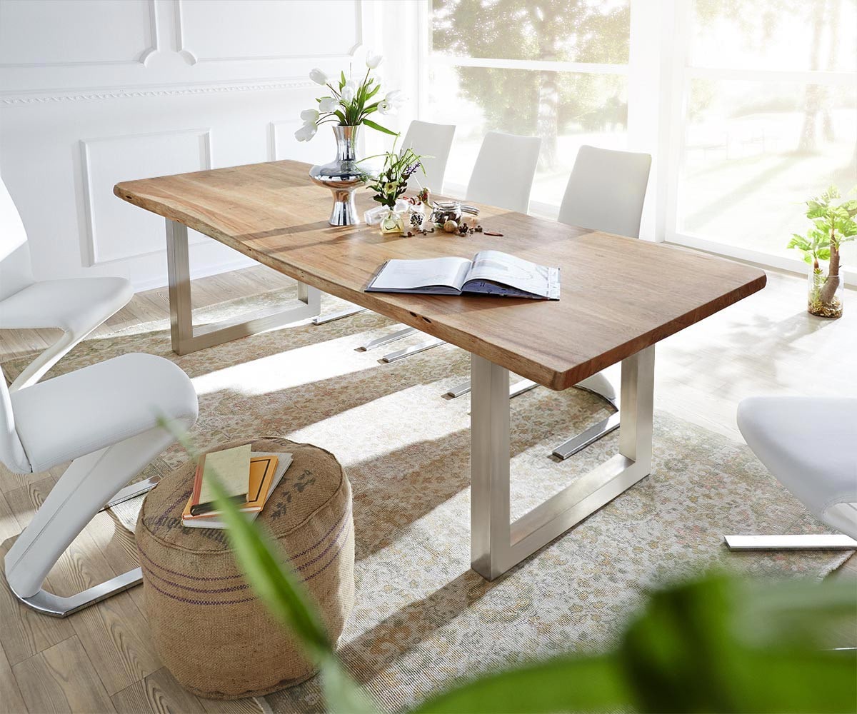 Eettafelblad Edge 260x100cm acacia natuur Live-Edge 4