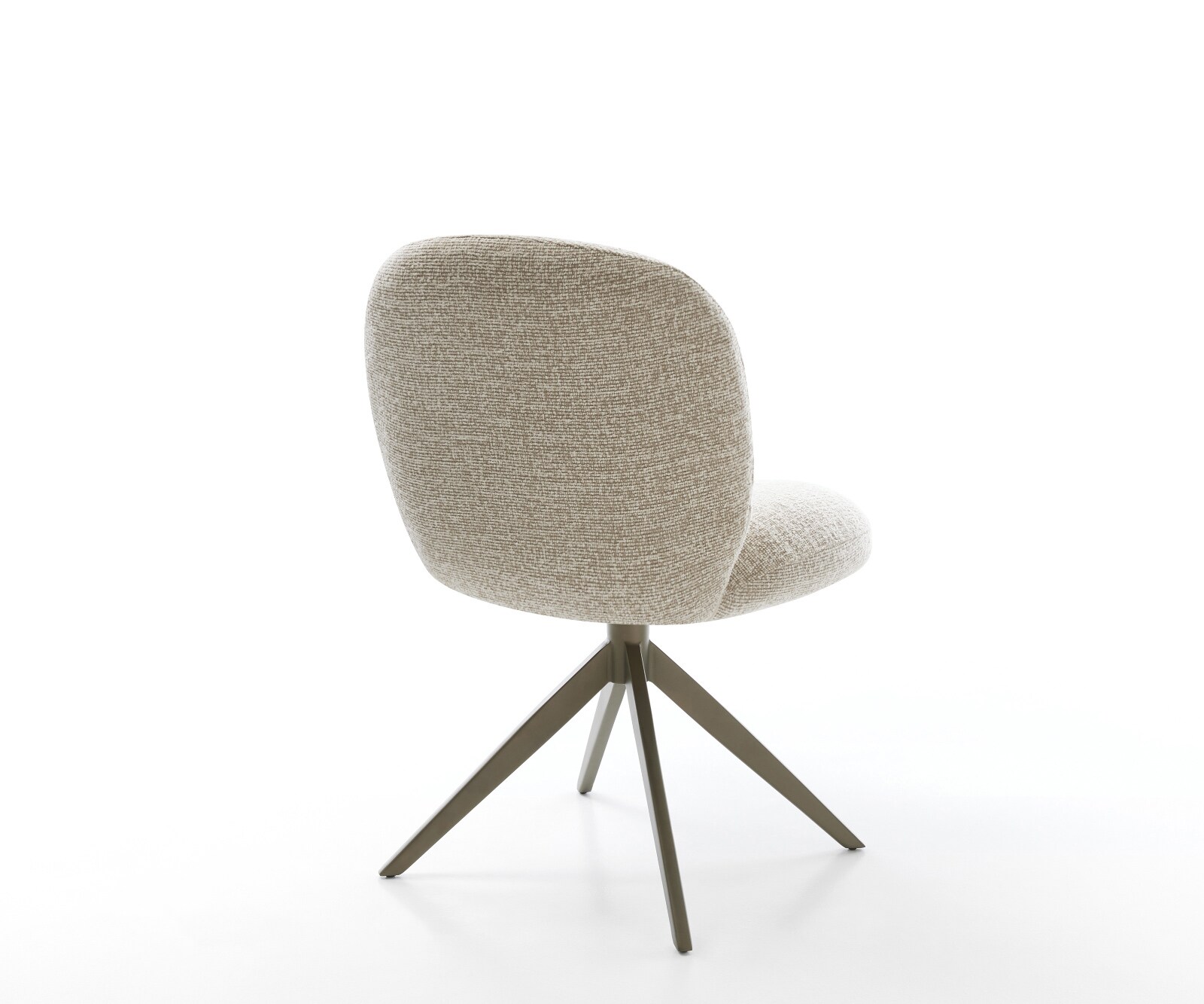 Draaistoel Nube-Flex geweven stof beige kruisframe breed afwerking met titanium 360° draaibaar rocker-functie pocketveer kern 5