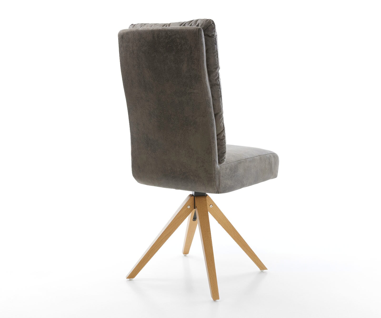 Eetkamerstoel Pela-Flex microvelours grijs antiek houten frame hoekig natuur pocketveer kern 4 Eetkamerstoel Pela-Flex microvelours grijs antiek houten frame hoekig natuur pocketveer kern 4