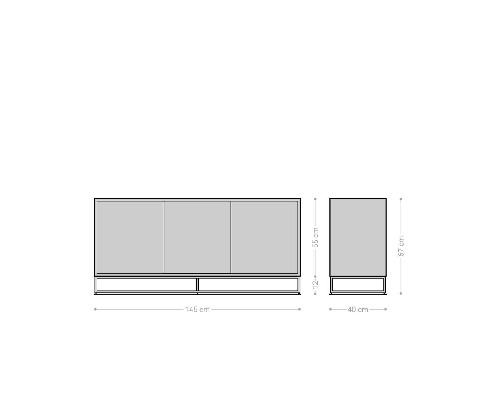 Dressoir Famke 145 cm mango teak 3 deuren  8