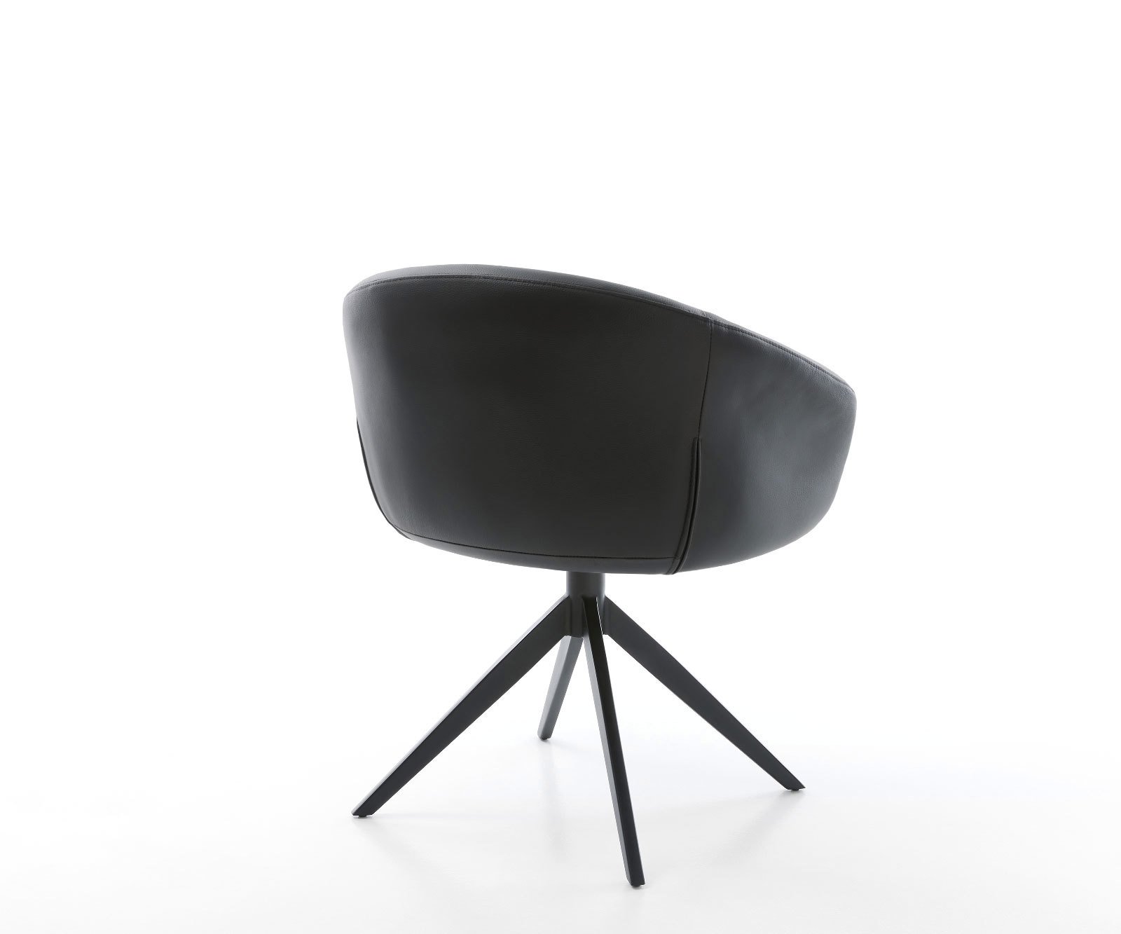 Draaistoel Vinka-Flex met armleuning echt leer zwart kruisframe breed zwart 360° draaibaar rocker-functie pocketveer kern 4 Draaistoel Vinka-Flex met armleuning echt leer zwart kruisframe breed zwart 360° draaibaar rocker-functie pocketveer kern 4