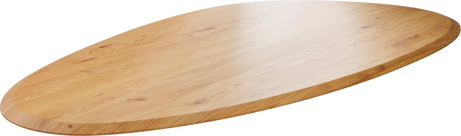 Eettafelblad Edge ovaal 220x120x2,5 cm eiken natuur Flow Edge