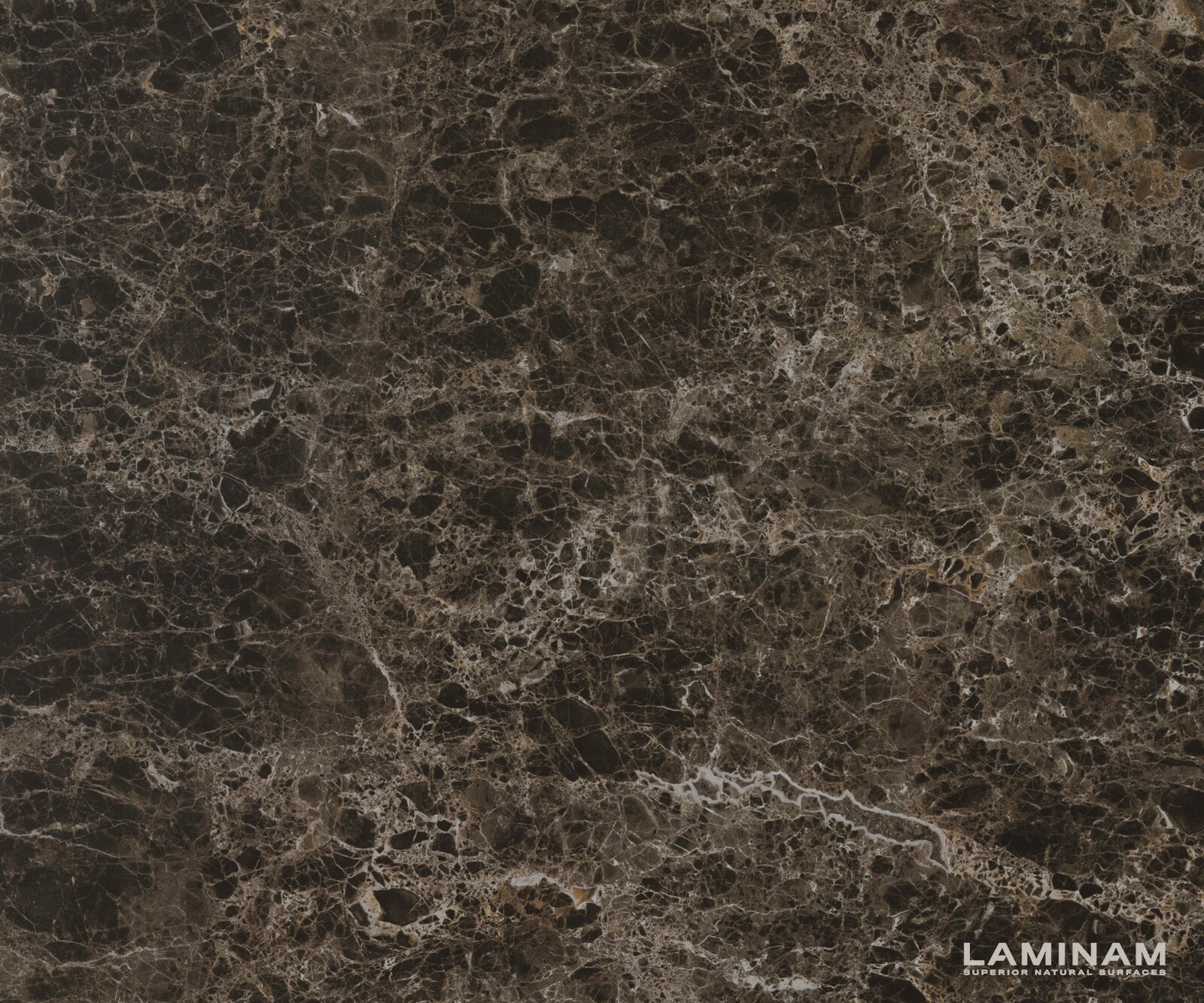 Eetkamertafel Edge 300x100 Laminam® Emperador Extra Lucidato donkerbruin Pilier metaal effectafwerking titaan 3