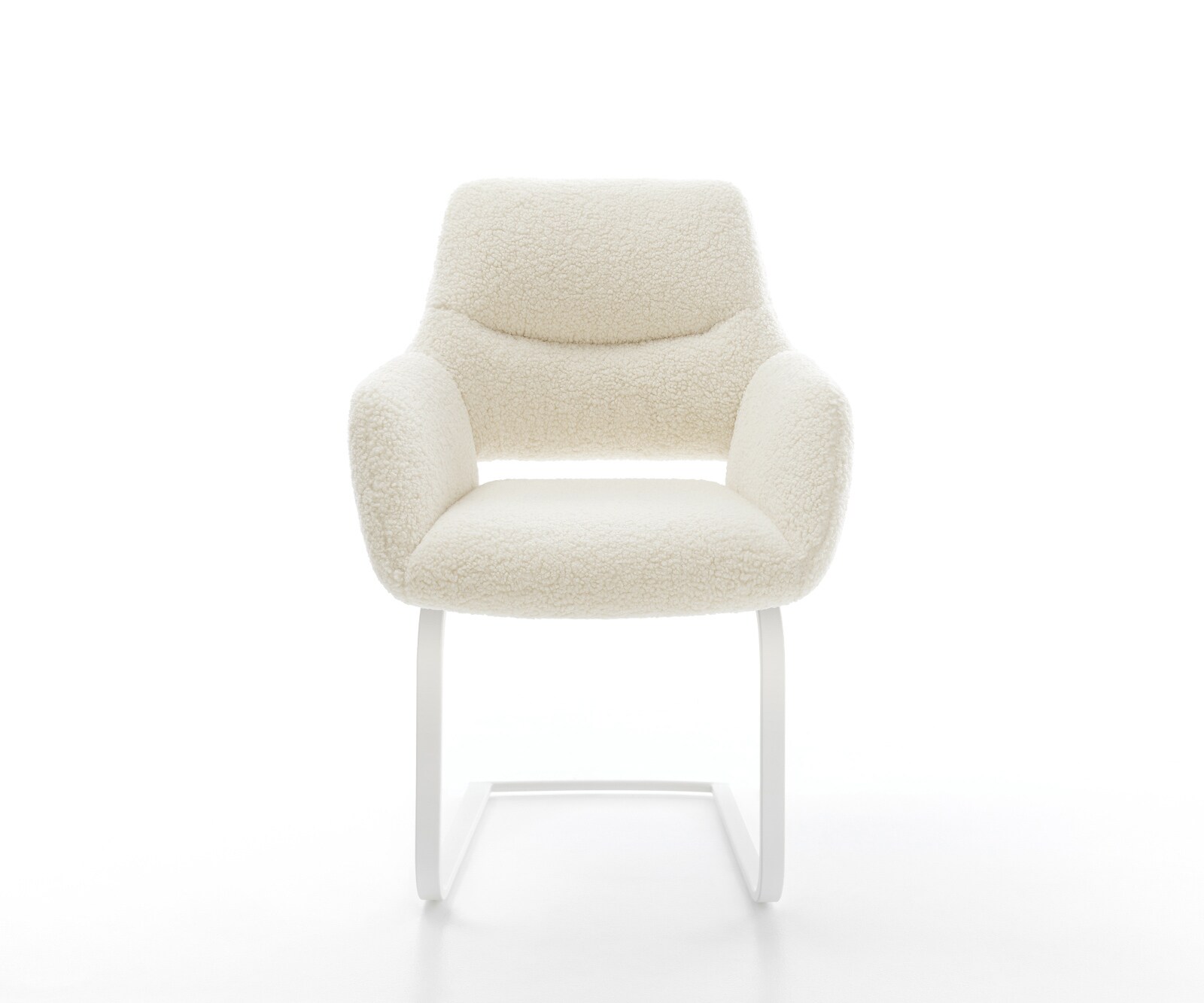 Sledemodel Yago-Flex met armleuning teddy beige sledemodel vlak wit pocketveer kern 2