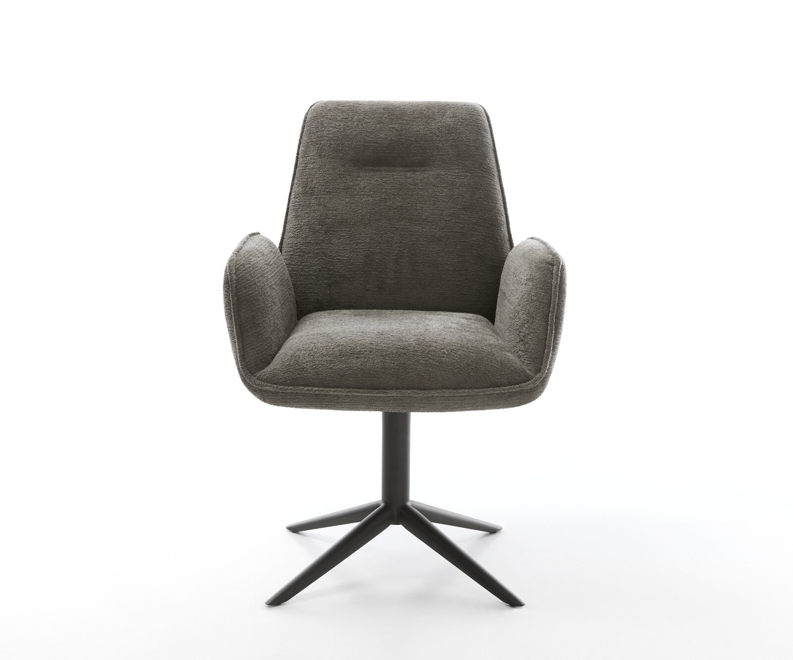 Draaistoel Zoa-Flex bouclé zacht mud kruispoot zwart 360° draaibaar rocker-functie pocketveer kern 1