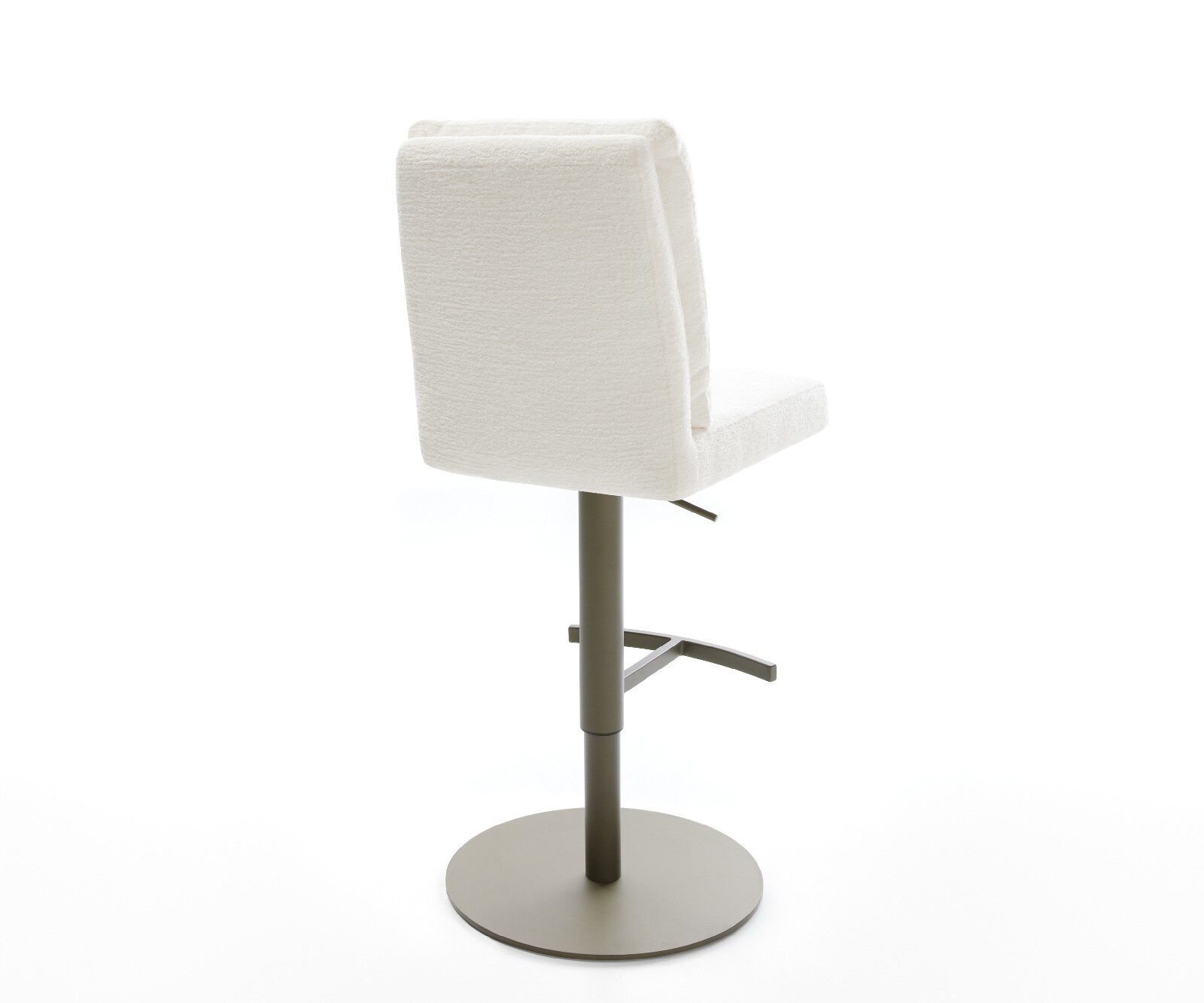 Barstoel Pela-Flex Bouclé zacht Beige Draaivoet in hoogte verstelbaar Titaankleurig Titaankleurig 5