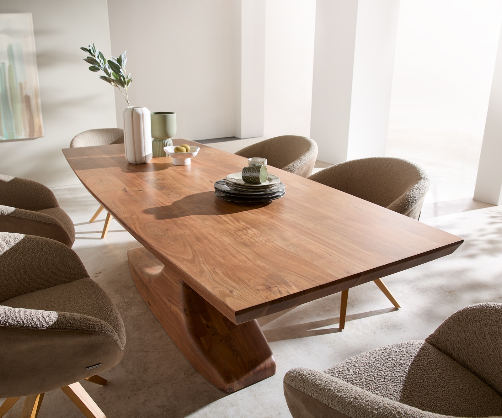 Eettafel Jalta 220x95 cm acacia massief natuur 4 Eettafel Jalta 220x95 cm acacia massief natuur 4