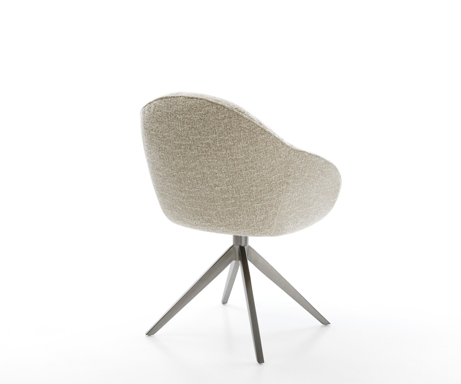 Draaistoel Gaio-Flex geweven stof beige kruisframe breed grafiet 360° draaibaar rocker-functie 4