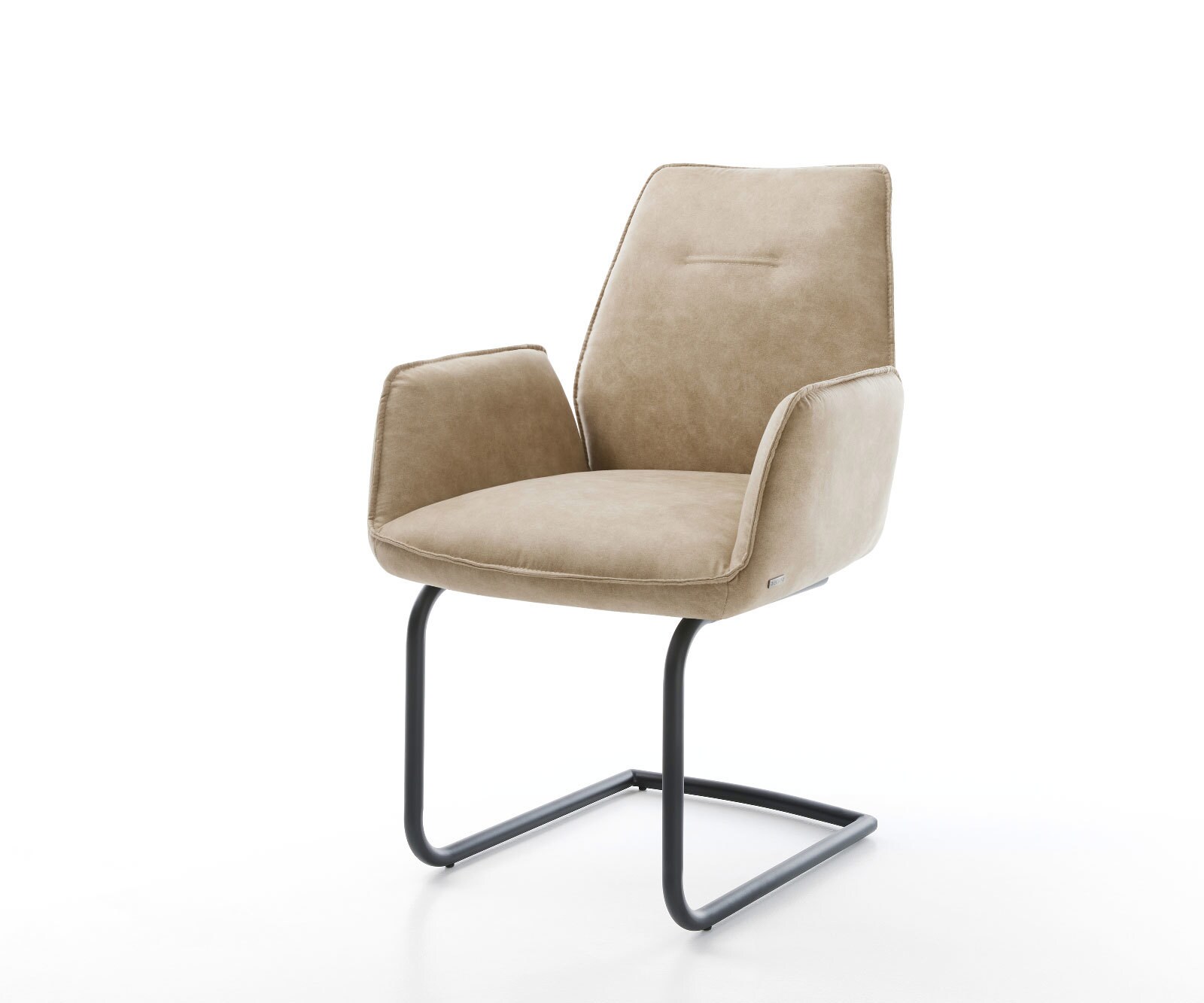 Sledemodel Zoa-Flex microvelours beige vintage sledemodel rond zwart pocketveer kern