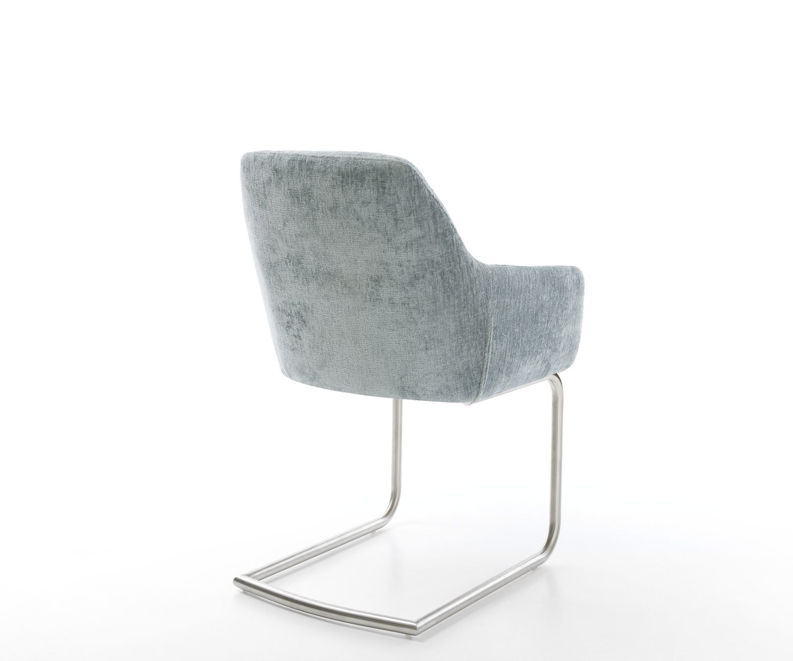 Sledemodel Pejo-Flex chenille pastelblauw sledemodel rond roestvrij staal pocketveer kern 5