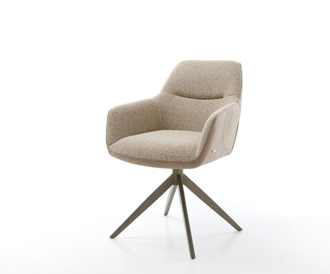 Draaistoel Pejo-Flex materiaalmix mud kruisframe breed afwerking met titanium 360° draaibaar pocketveer kern