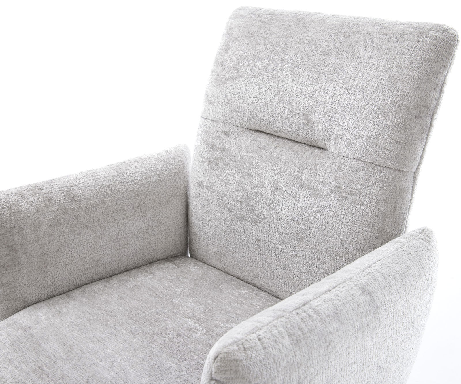 Draaistoel Jova-Flex met armleuning chenille zilver grijs kruisframe breed roestvrij staal 360° draaibaar rocker-functie pocketveer kern 3 Draaistoel Jova-Flex met armleuning chenille zilver grijs kruisframe breed roestvrij staal 360° draaibaar rocker-functie pocketveer kern 3