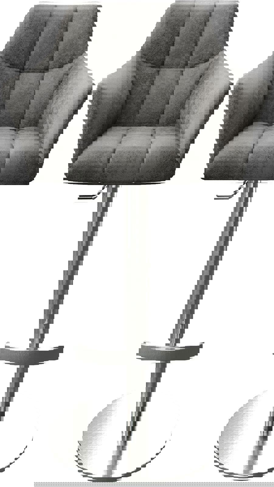 Barstoel Yulo-Flex vintage grijs draaivoet hoogteverstelbaar roestvrijstaal 3 Barstoel Yulo-Flex vintage grijs draaivoet hoogteverstelbaar roestvrijstaal 3