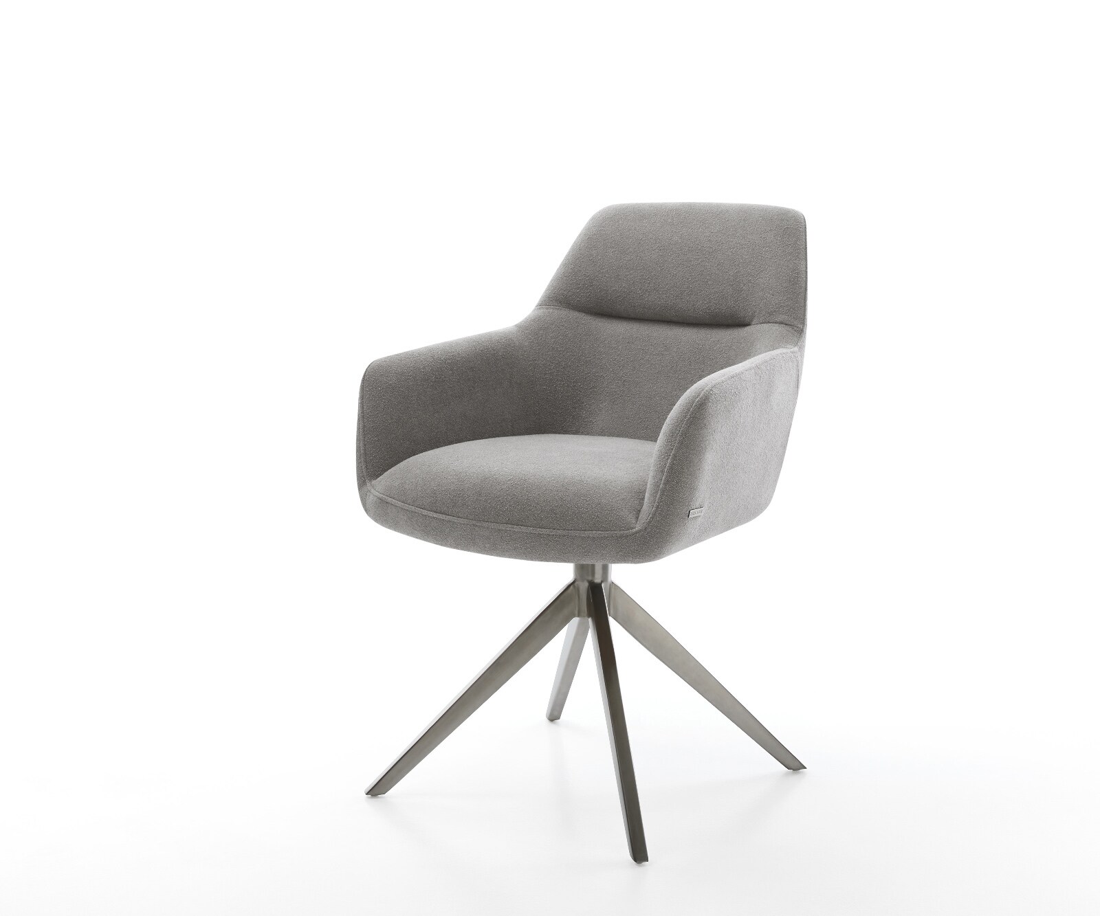 Draaistoel Pejo-Flex zachte stof met structuur grijs kruisframe breed grafiet 360° draaibaar rocker-functie pocketveer kern 1