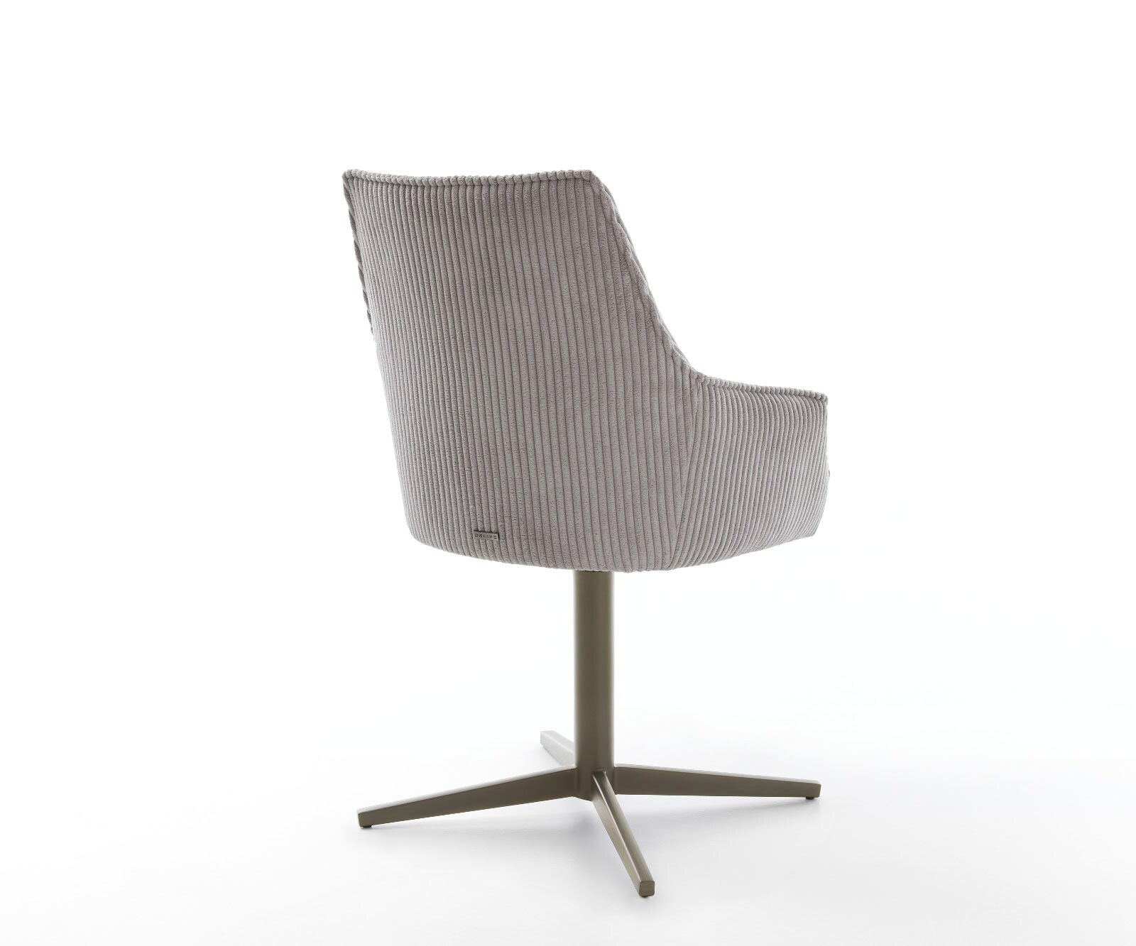 Draaistoel Alja-Flex met armleuning koord zilver grijs kruispoot afwerking met titanium 360° draaibaar pocketveer kern 4 Draaistoel Alja-Flex met armleuning koord zilver grijs kruispoot afwerking met titanium 360° draaibaar pocketveer kern 4