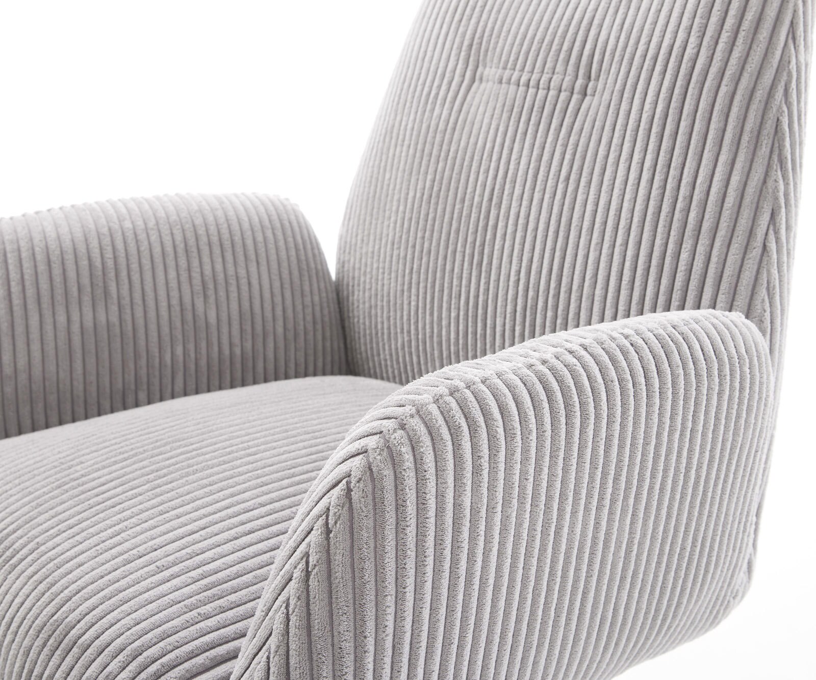 Draaistoel Zoa-Flex koord zilver grijs kruisframe breed grafiet 360° draaibaar rocker-functie pocketveer kern 4