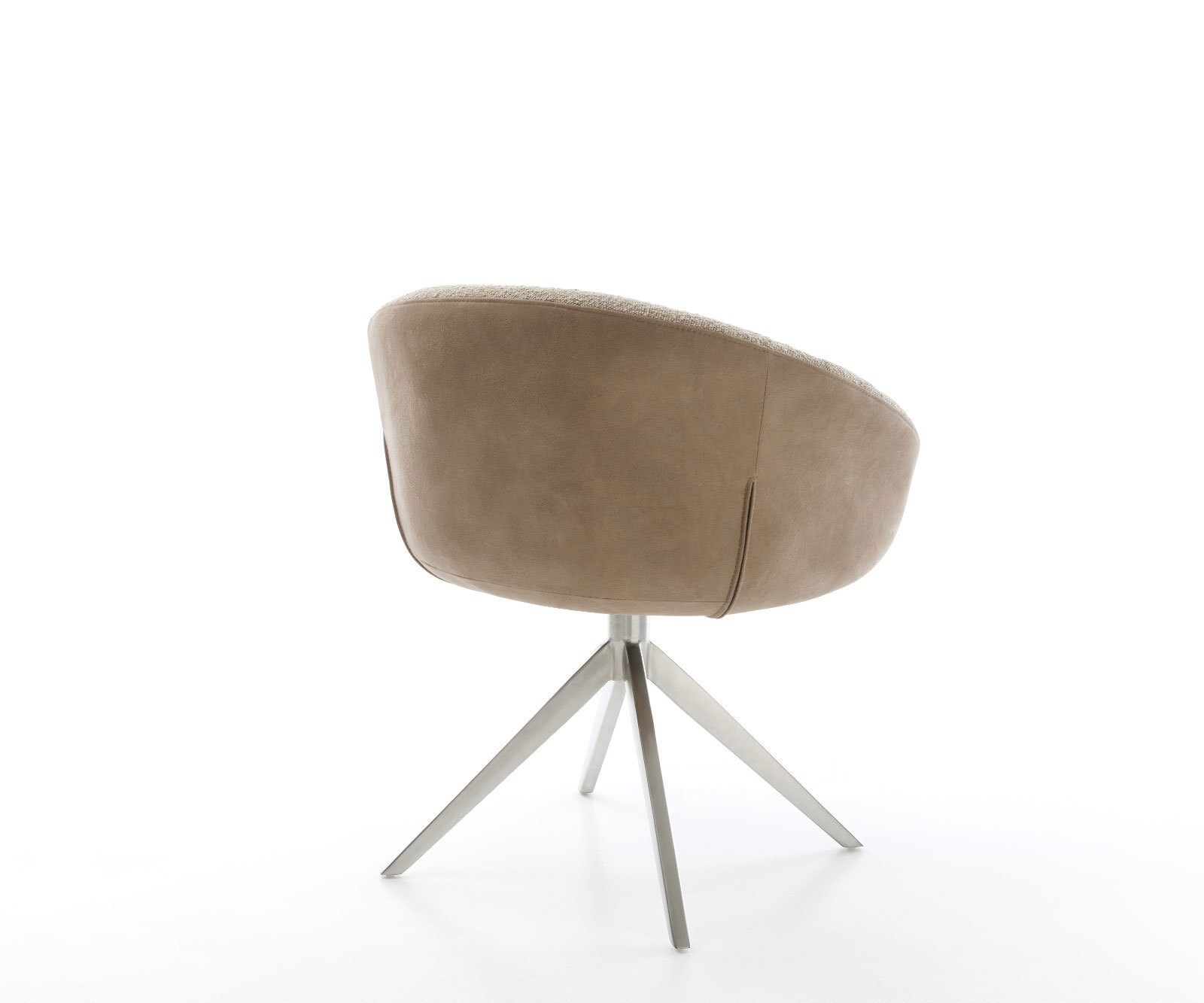 Draaistoel Vinka-Flex met armleuning materiaalmix mud kruisframe breed roestvrij staal 360° draaibaar rocker-functie pocketveer kern 4