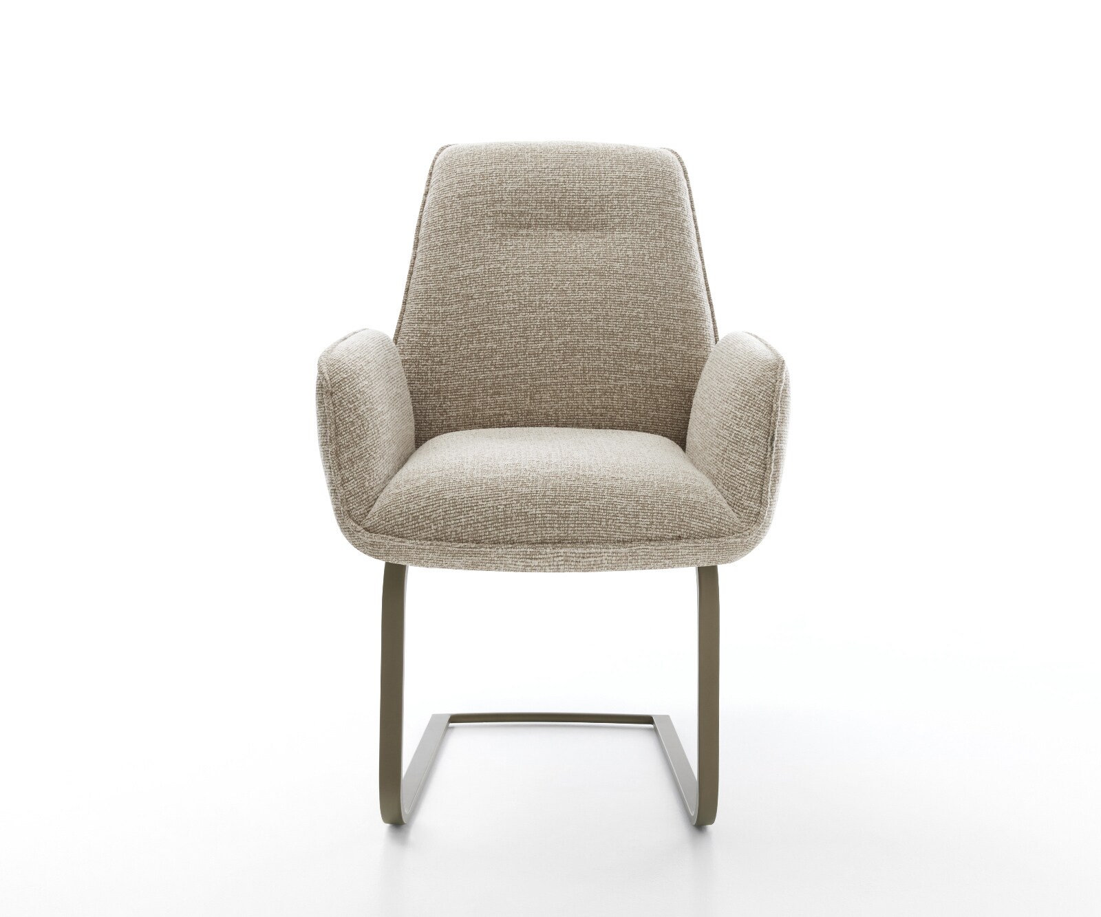 Sledemodel Zoa-Flex geweven stof beige sledemodel vlak afwerking met titanium pocketveer kern 1