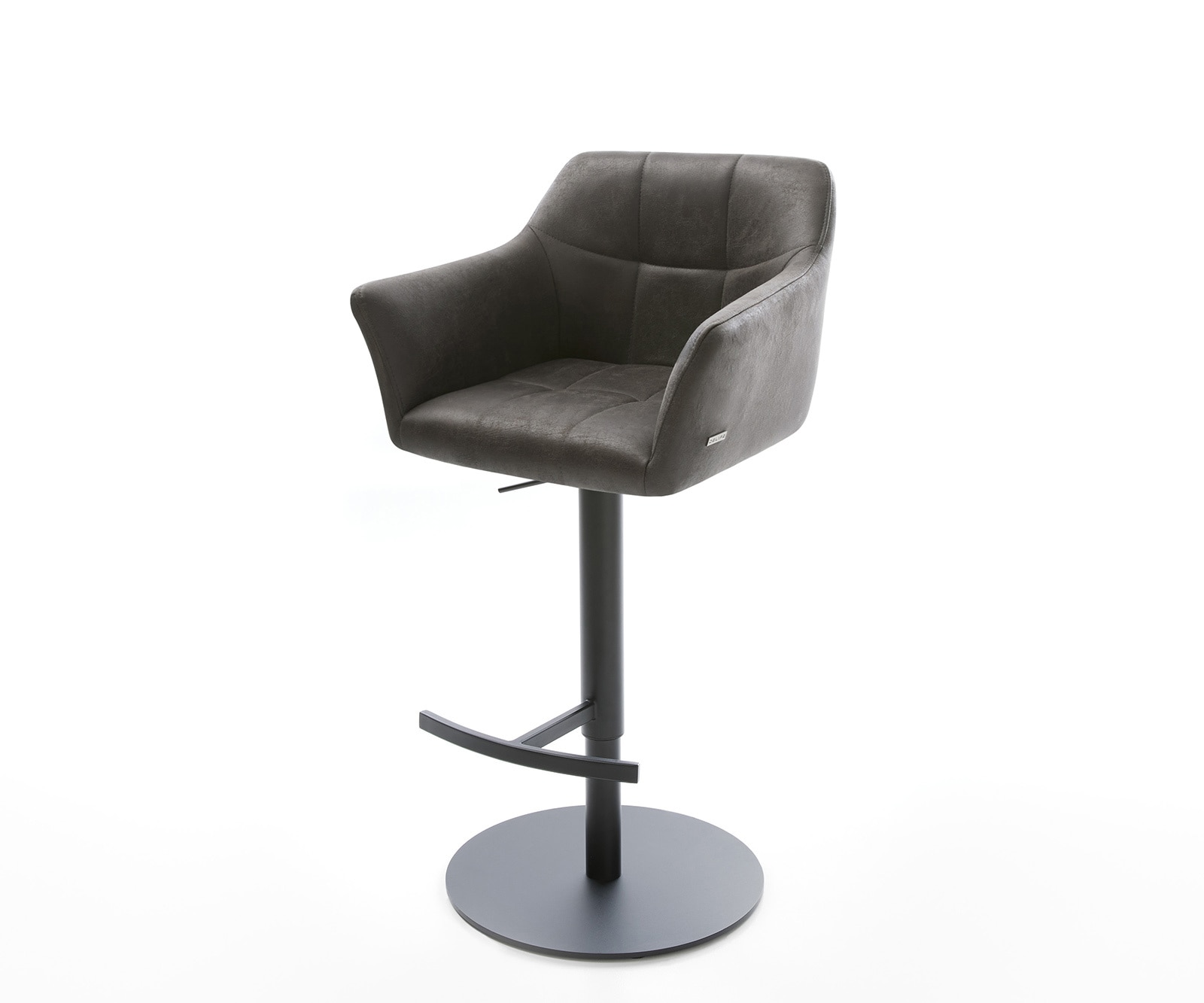 Barstoel Yulo-Flex vintage antraciet draaivoet hoogteverstelbaar metaal Barstoel Yulo-Flex vintage antraciet draaivoet hoogteverstelbaar metaal