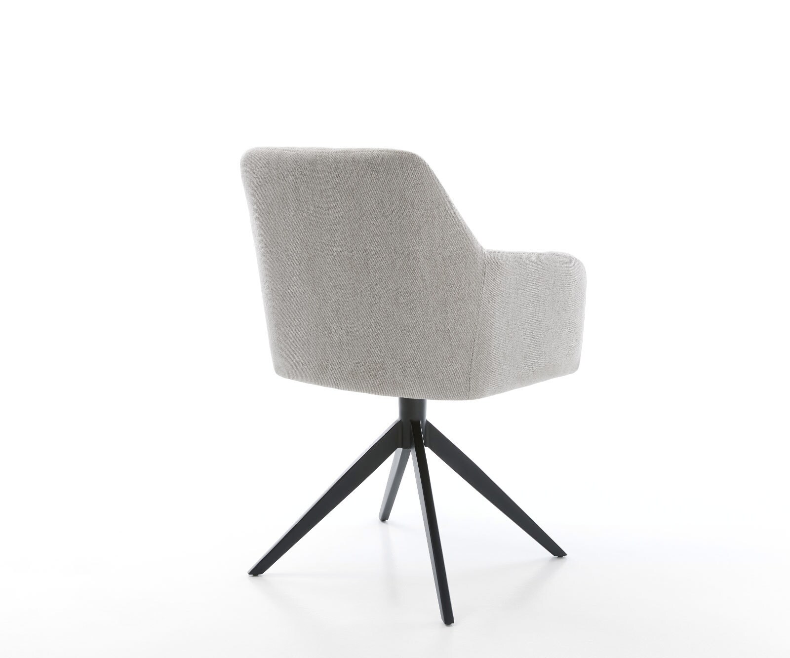 Eetkamerstoel Greg-Flex stripes lichtgrijs kruisframe breed zwart pocketveer kern 5