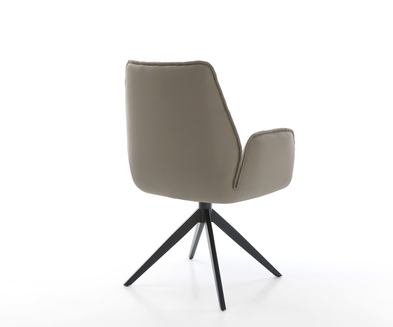 Draaistoel Zoa-Flex echt leer mud kruisframe breed zwart 360° draaibaar rocker-functie pocketveer kern 5
