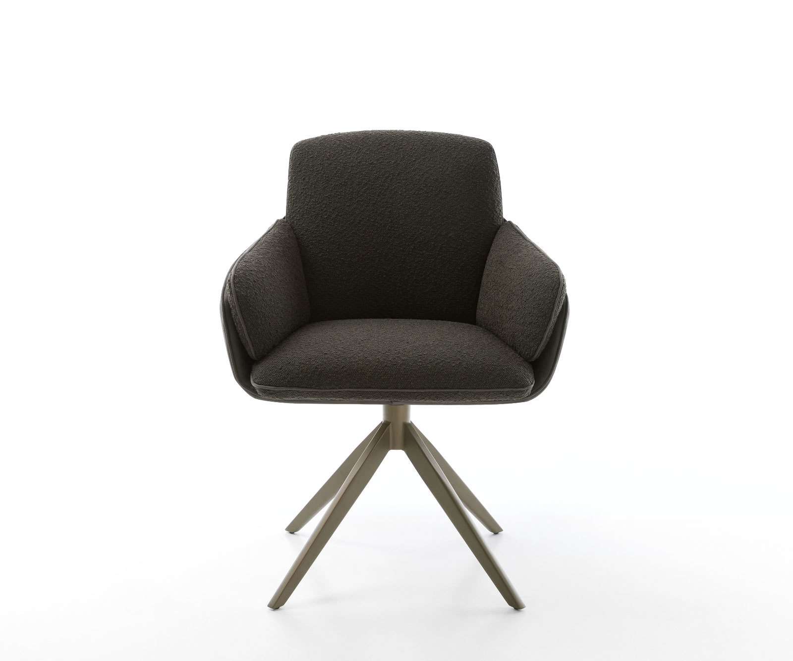Draaistoel Luan-Flex met armleuning materiaalmix zwart kruisframe breed afwerking met titanium 360° draaibaar rocker-functie 1 Draaistoel Luan-Flex met armleuning materiaalmix zwart kruisframe breed afwerking met titanium 360° draaibaar rocker-functie 1