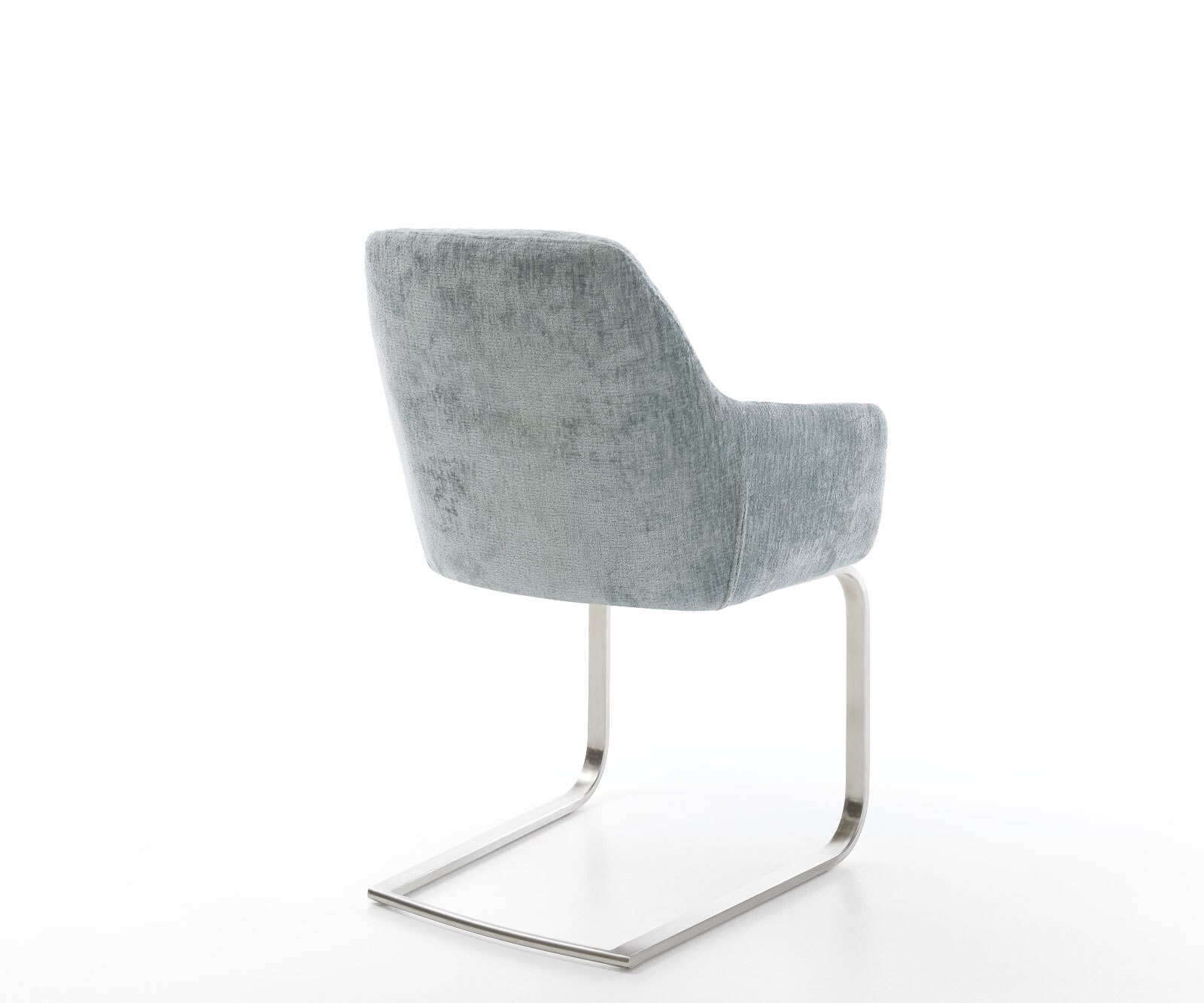 Sledemodel Pejo-Flex chenille pastelblauw sledemodel vlak roestvrij staal pocketveer kern 5