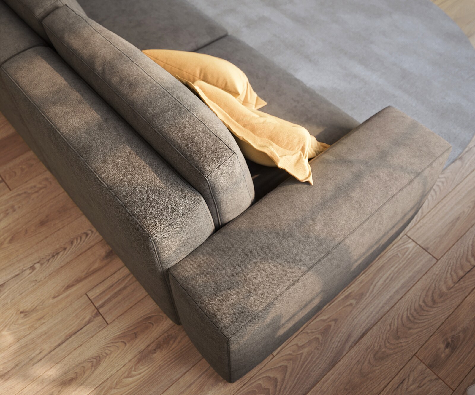 Big-sofa Lanzo 230x95 cm microvezel khakibruin 4