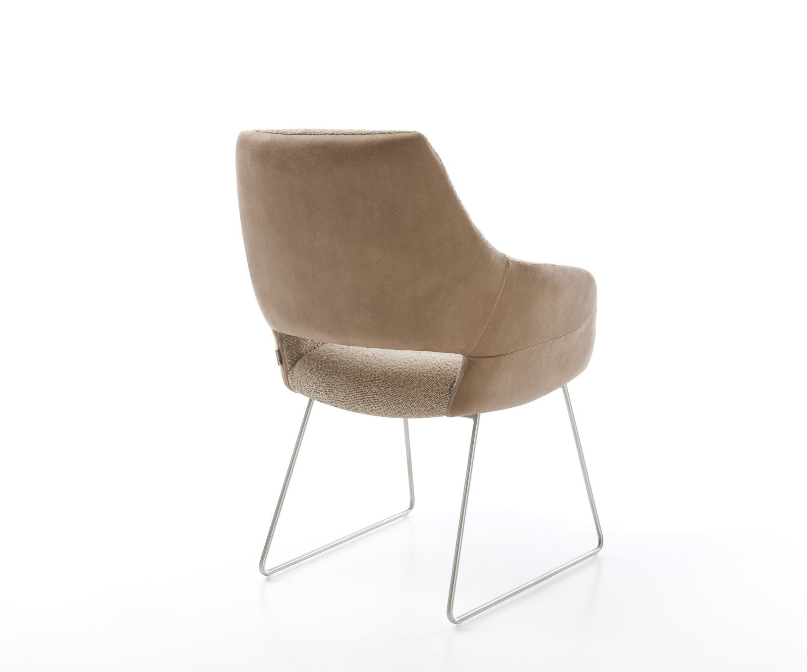 Eetkamerstoel Yago-Flex met armleuning materiaalmix mud slipframe roestvrij staal pocketveer kern 4 Eetkamerstoel Yago-Flex met armleuning materiaalmix mud slipframe roestvrij staal pocketveer kern 4