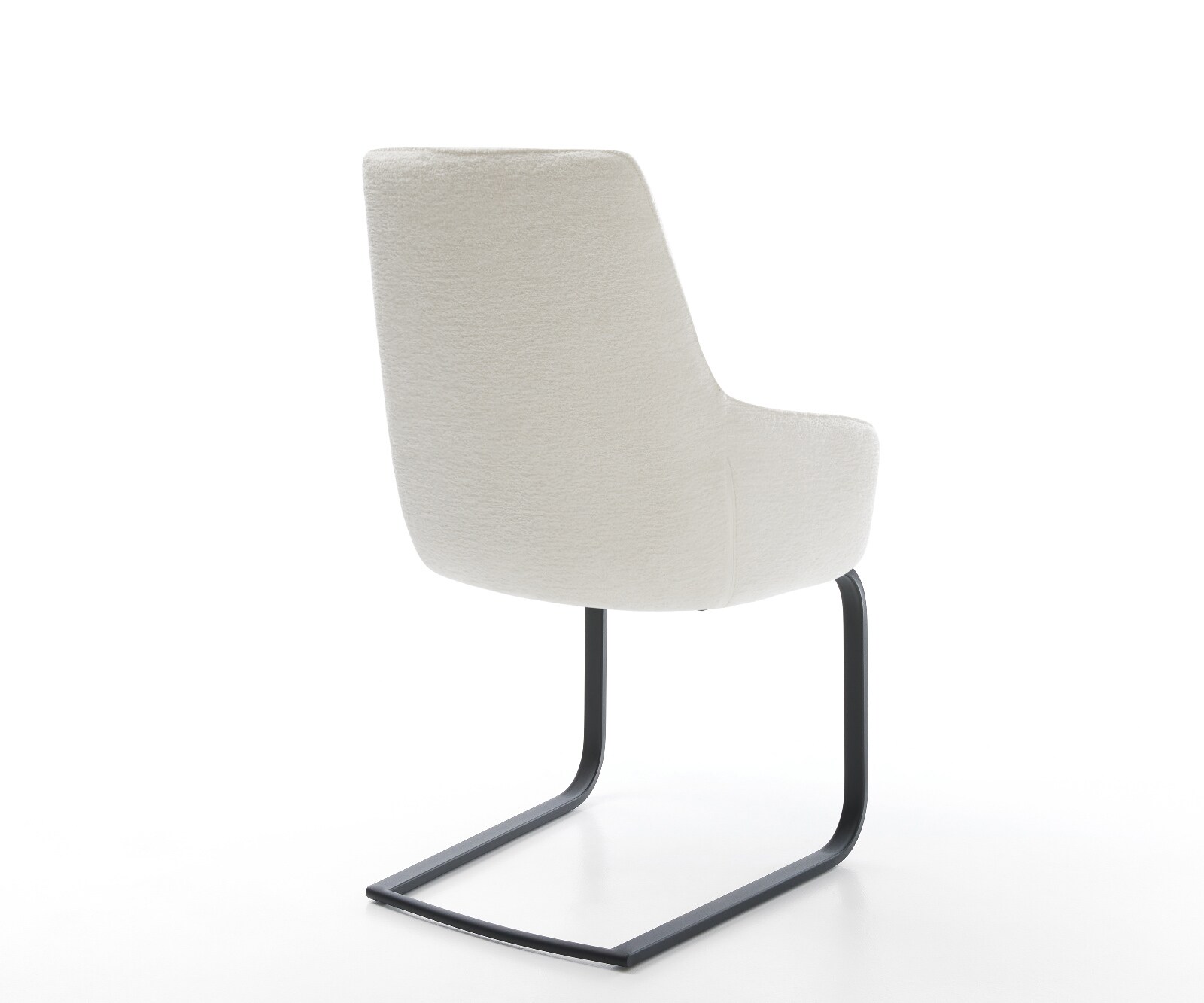 Sledemodel Zelia-Flex met armleuning bouclé zacht beige sledemodel vlak zwart pocketveer kern 4