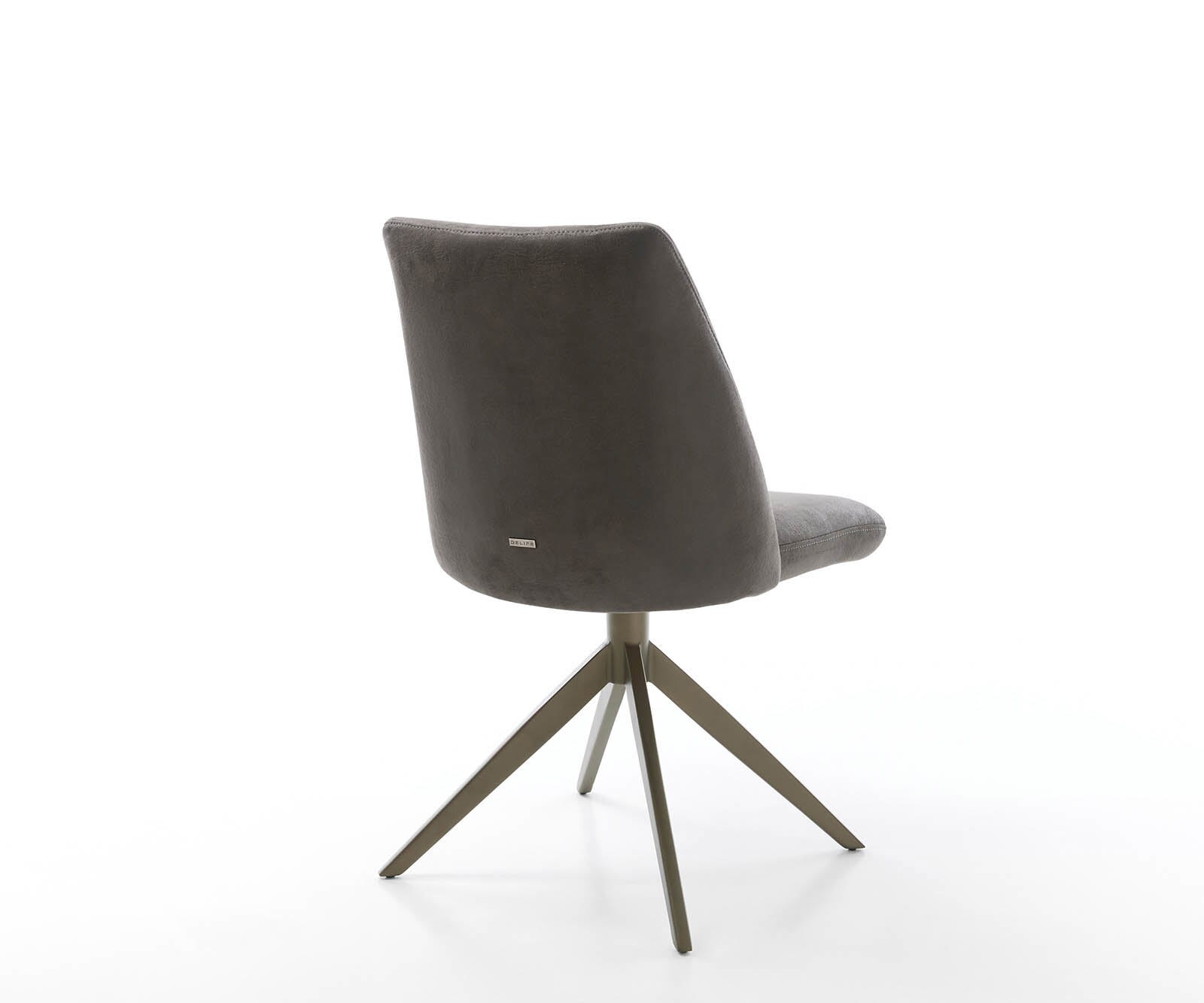 Draaistoel Elso-Flex microvelours antraciet vintage kruisframe breed afwerking met titanium 360° draaibaar pocketveer kern 4