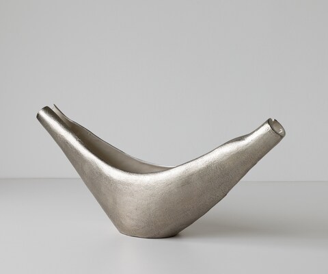 Sculptuur Navira B77 x D17 x H31 cm Aluminium Platin Opal Handgemaakt