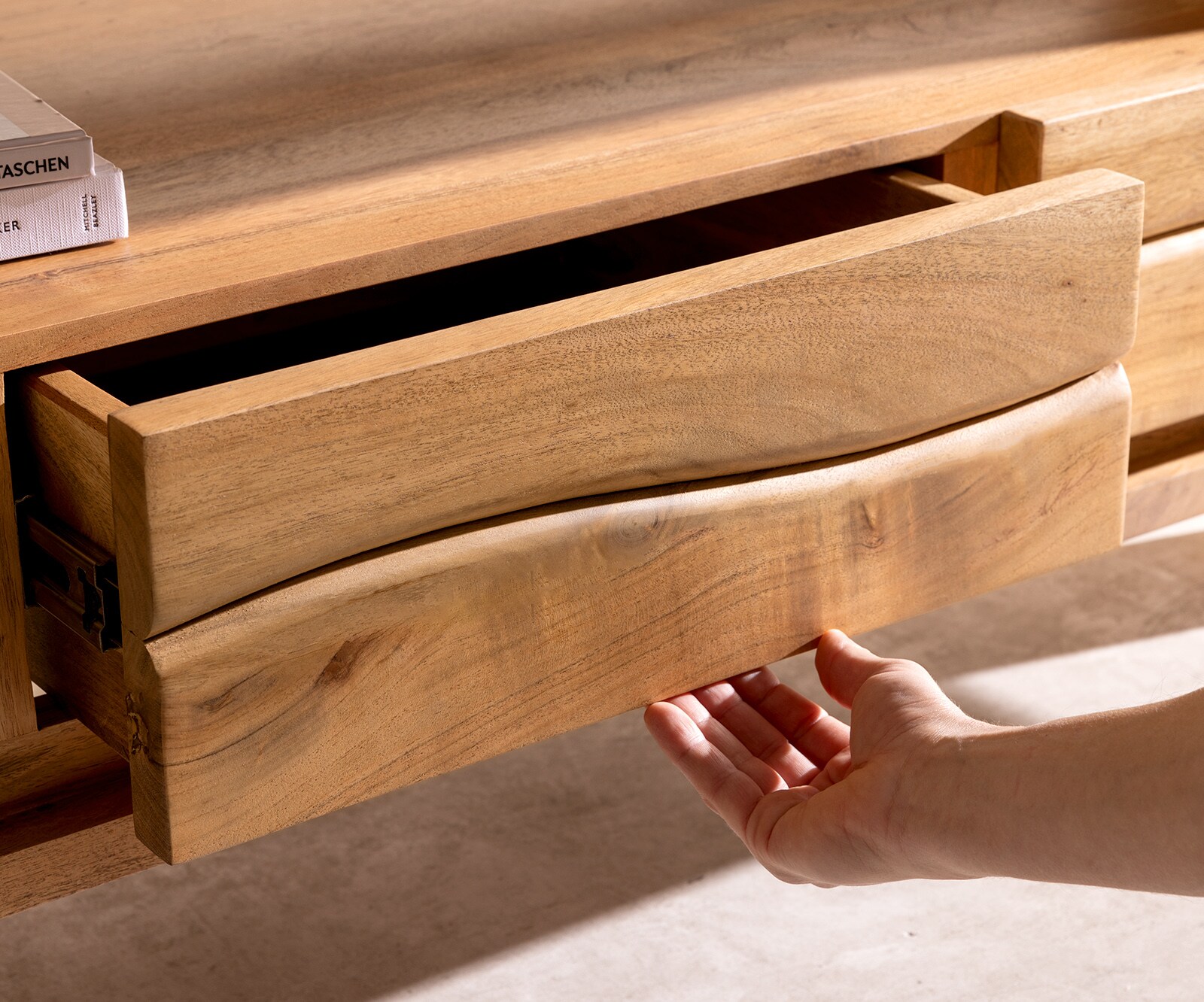 TV-meubel Live-Edge 190 cm acacia natuur 4 laden 5 TV-meubel Live-Edge 190 cm acacia natuur 4 laden 5