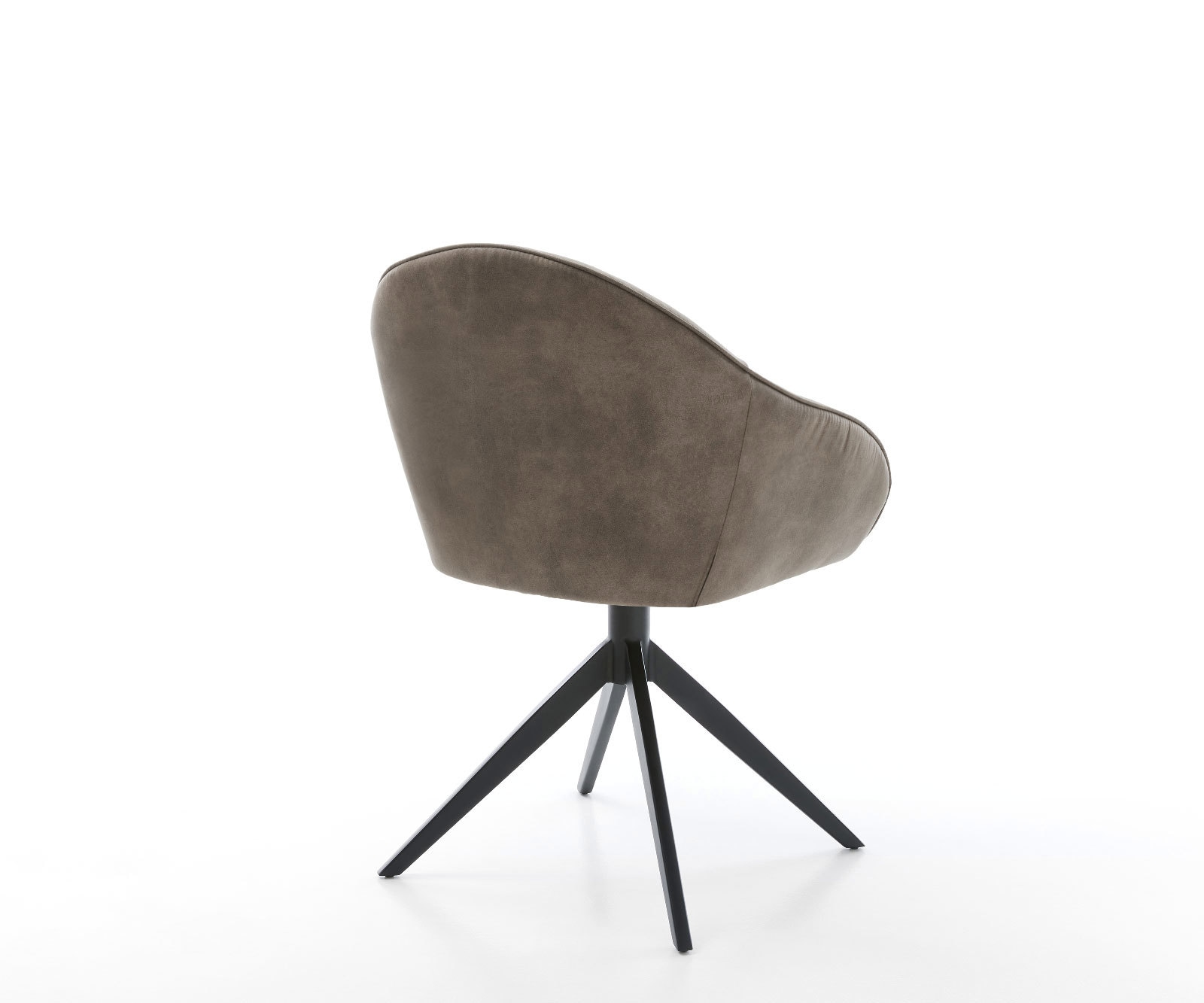 Draaistoel Gaio-Flex microvelours taupe vintage kruisframe breed zwart 360° draaibaar rocker-functie 4 Draaistoel Gaio-Flex microvelours taupe vintage kruisframe breed zwart 360° draaibaar rocker-functie 4