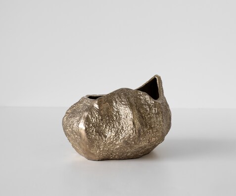 Vaas Cratera B29 x D24 x H19 cm Aluminium Champagner Handgemaakt