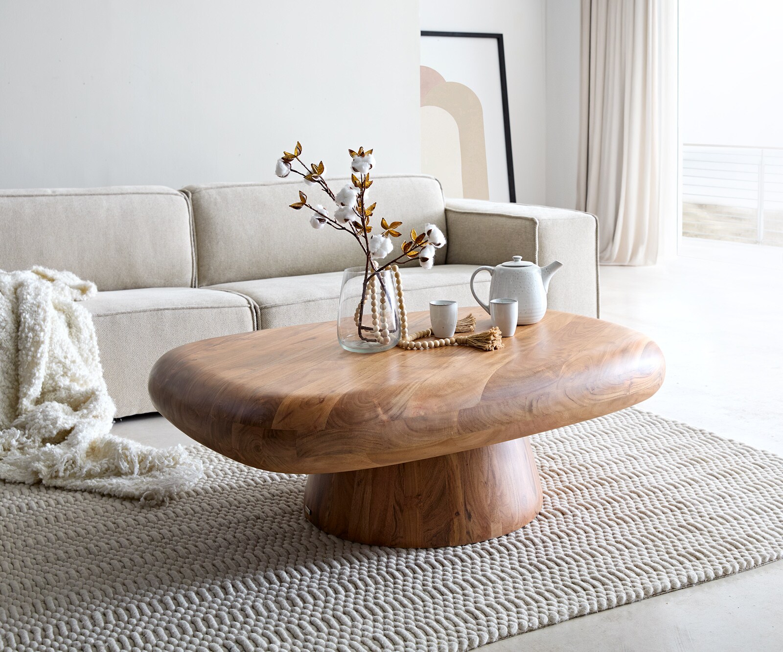 Salontafel Maskat 120x90 cm natuur acacia