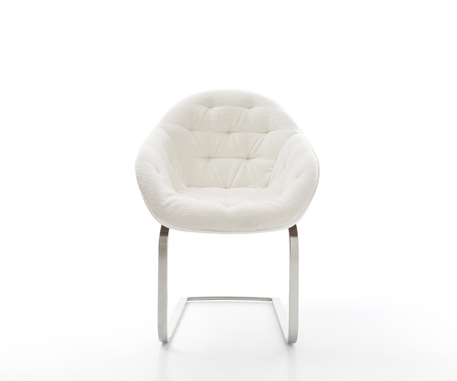 Sledemodel Gaio-Flex bouclé zacht beige sledemodel vlak roestvrij staal 1