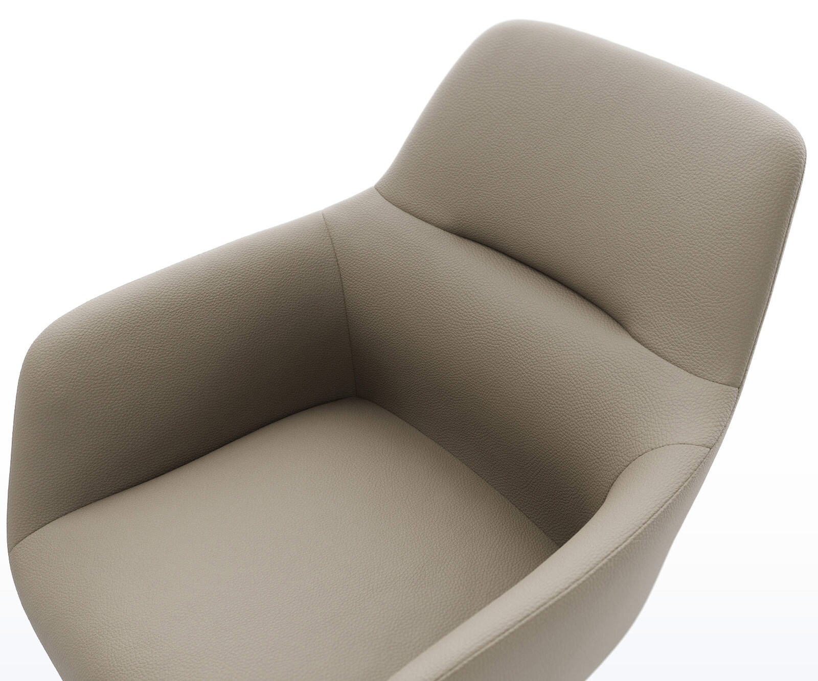 Draaistoel Pejo-Flex echt leer mud kruisframe breed roestvrij staal 360° draaibaar rocker-functie pocketveer kern 4