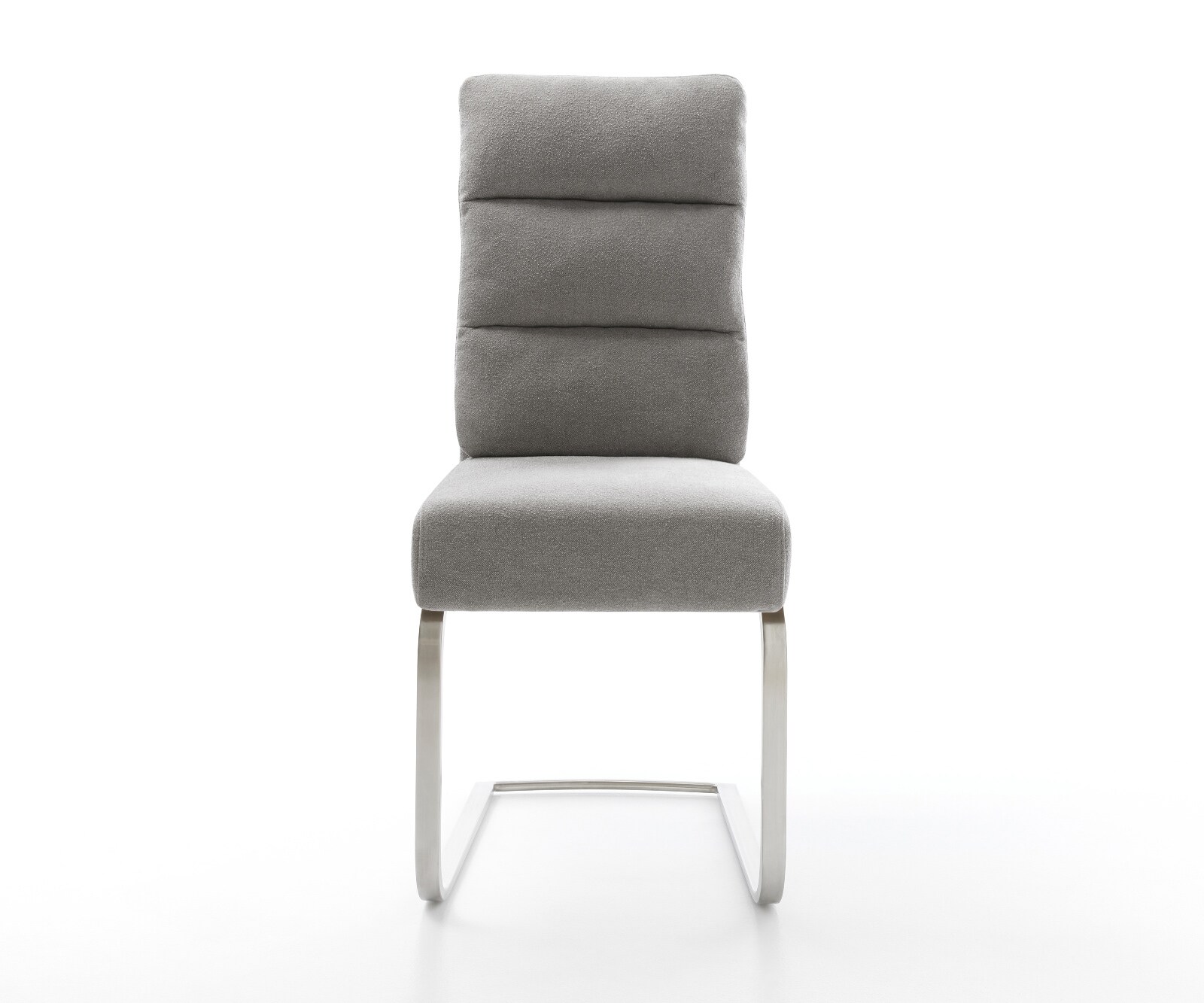 Sledemodel Pela-Flex zachte stof met structuur grijs sledemodel vlak roestvrij staal pocketveer kern 2