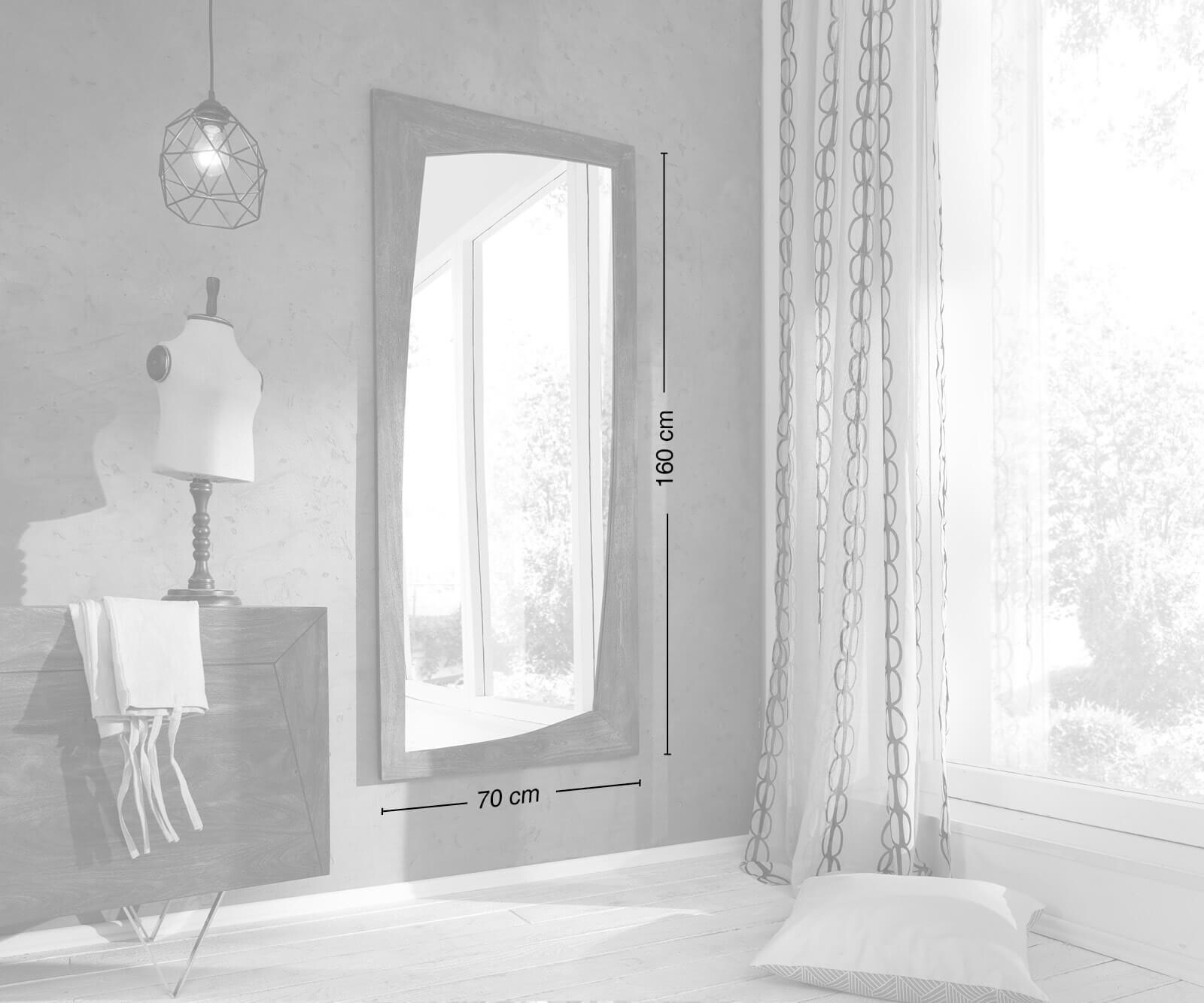 Design wandspiegel Wyatt 160x70 cm acacia platina 4
