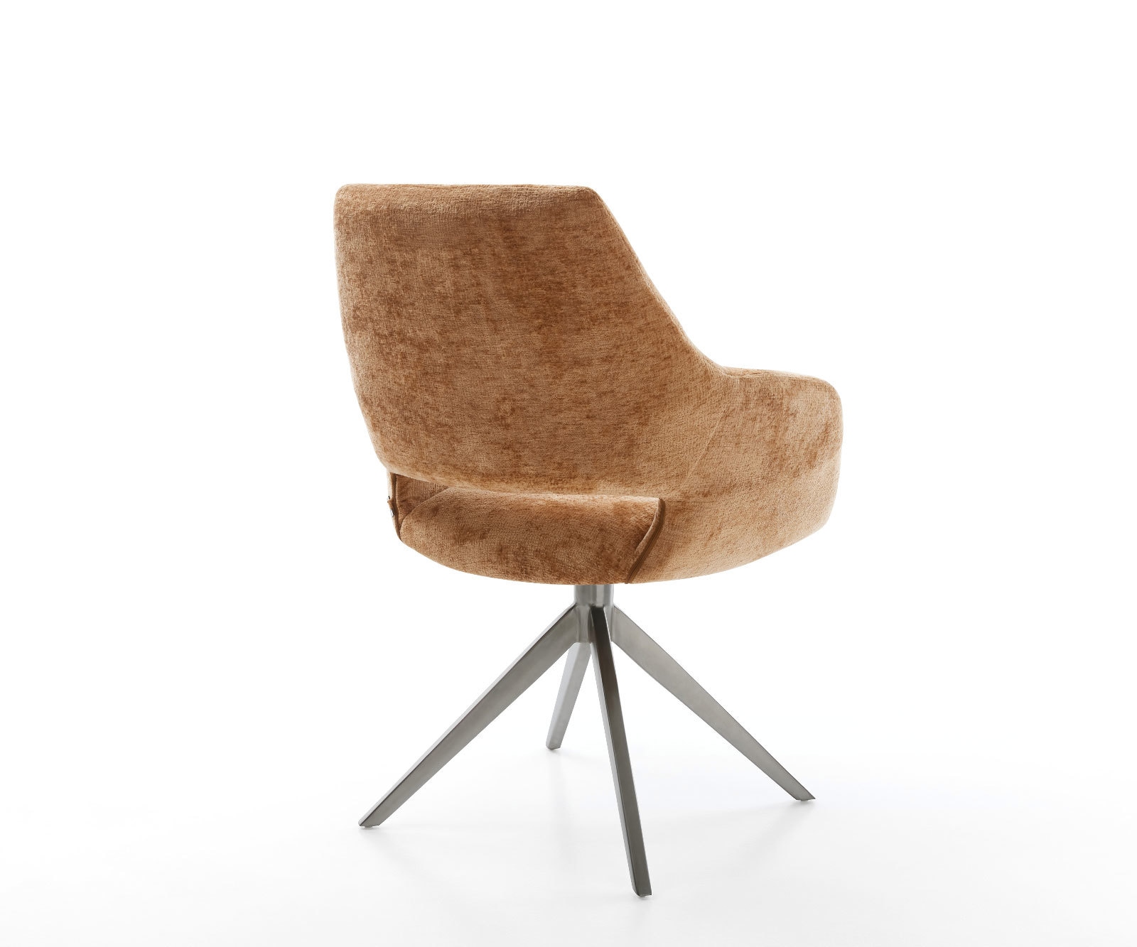 Draaistoel Yago-Flex met armleuning chenille roest kruisframe breed grafiet 360° draaibaar rocker-functie pocketveer kern 5