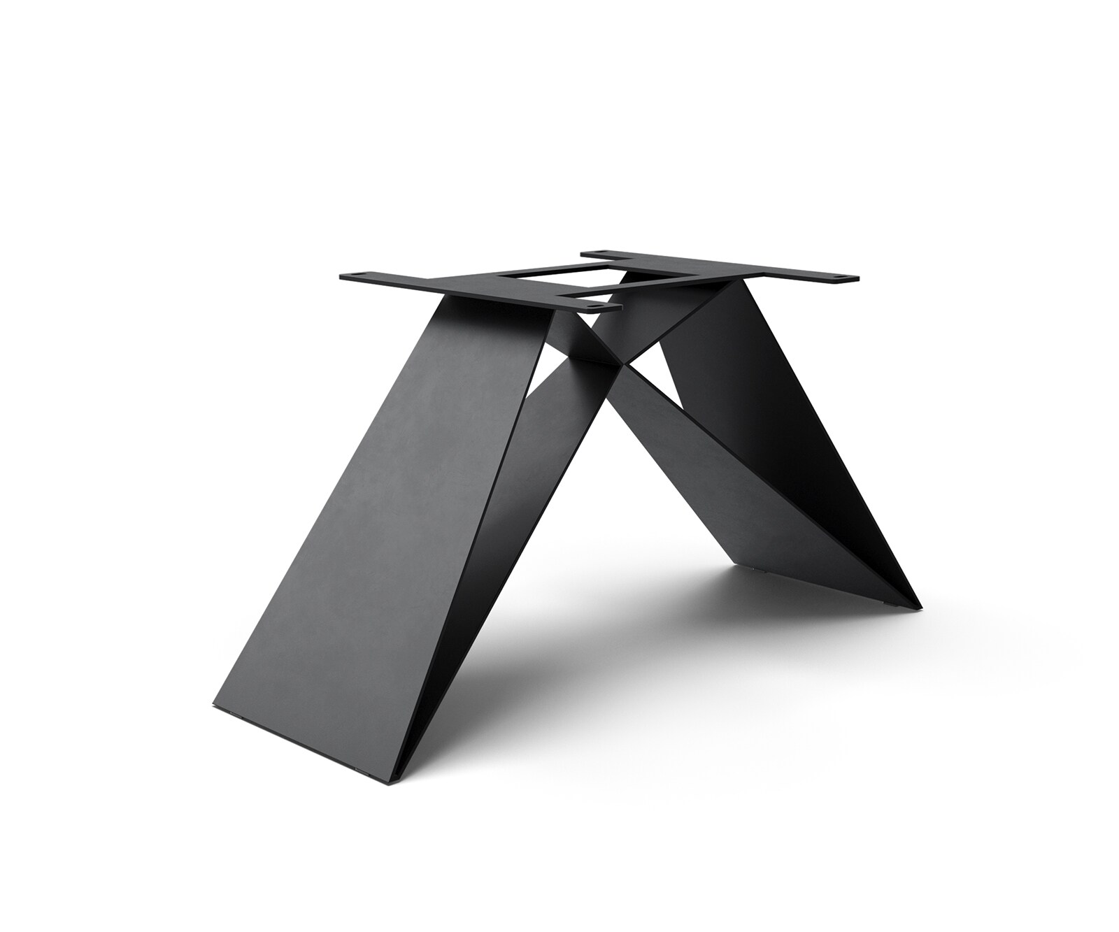 V-frame vlak staal metaal zwart voor uittrekbare tafels van 180-220 cm