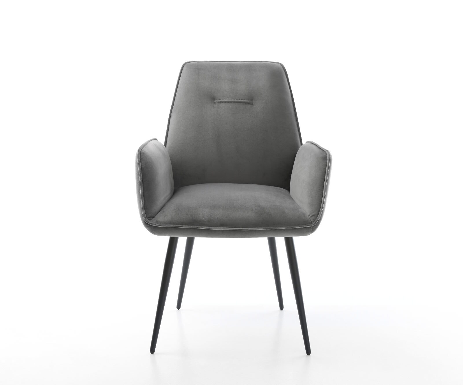 Eetkamerstoel Zoa-Flex fluweel grijs 4-poot conisch zwart pocketveer kern 1 Eetkamerstoel Zoa-Flex fluweel grijs 4-poot conisch zwart pocketveer kern 1