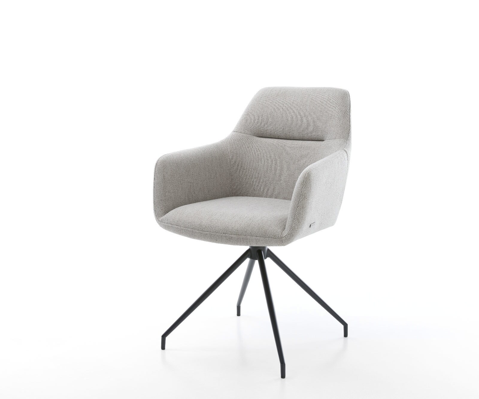 Eetkamerstoel Pejo-Flex stripes lichtgrijs kruisframe conisch zwart pocketveer kern Eetkamerstoel Pejo-Flex stripes lichtgrijs kruisframe conisch zwart pocketveer kern