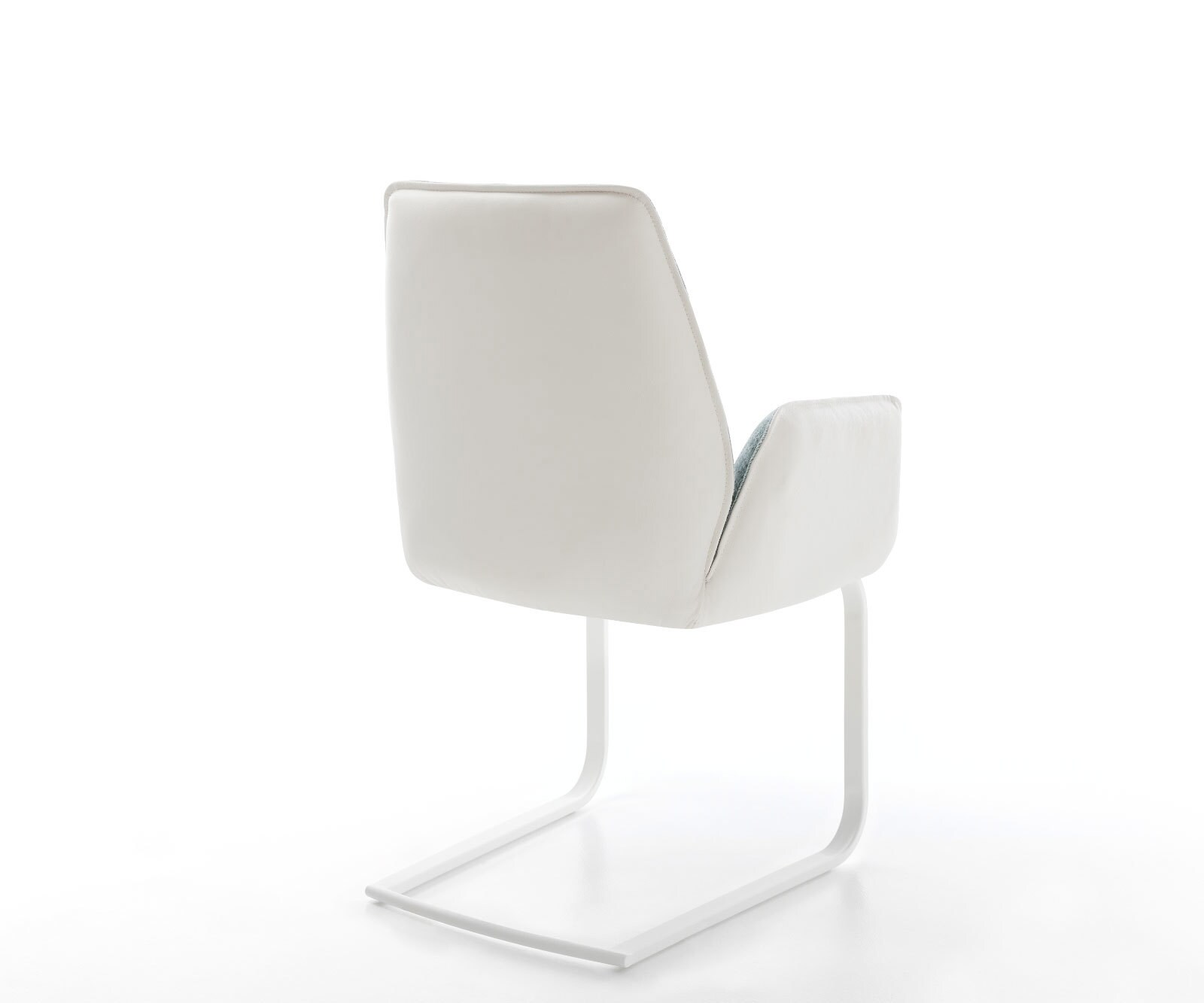 Sledemodel Zoa-Flex materiaalmix echt leer wit-pastelblauw sledemodel vlak wit pocketveer kern 4
