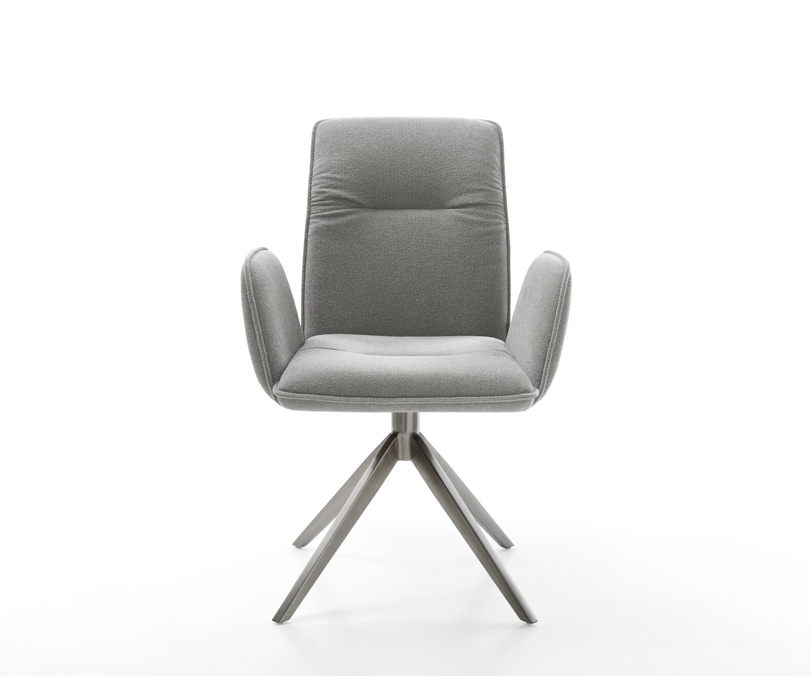 Draaistoel Vinja-Flex zachte stof met structuur grijs kruisframe breed grafiet 360° draaibaar rocker-functie 2