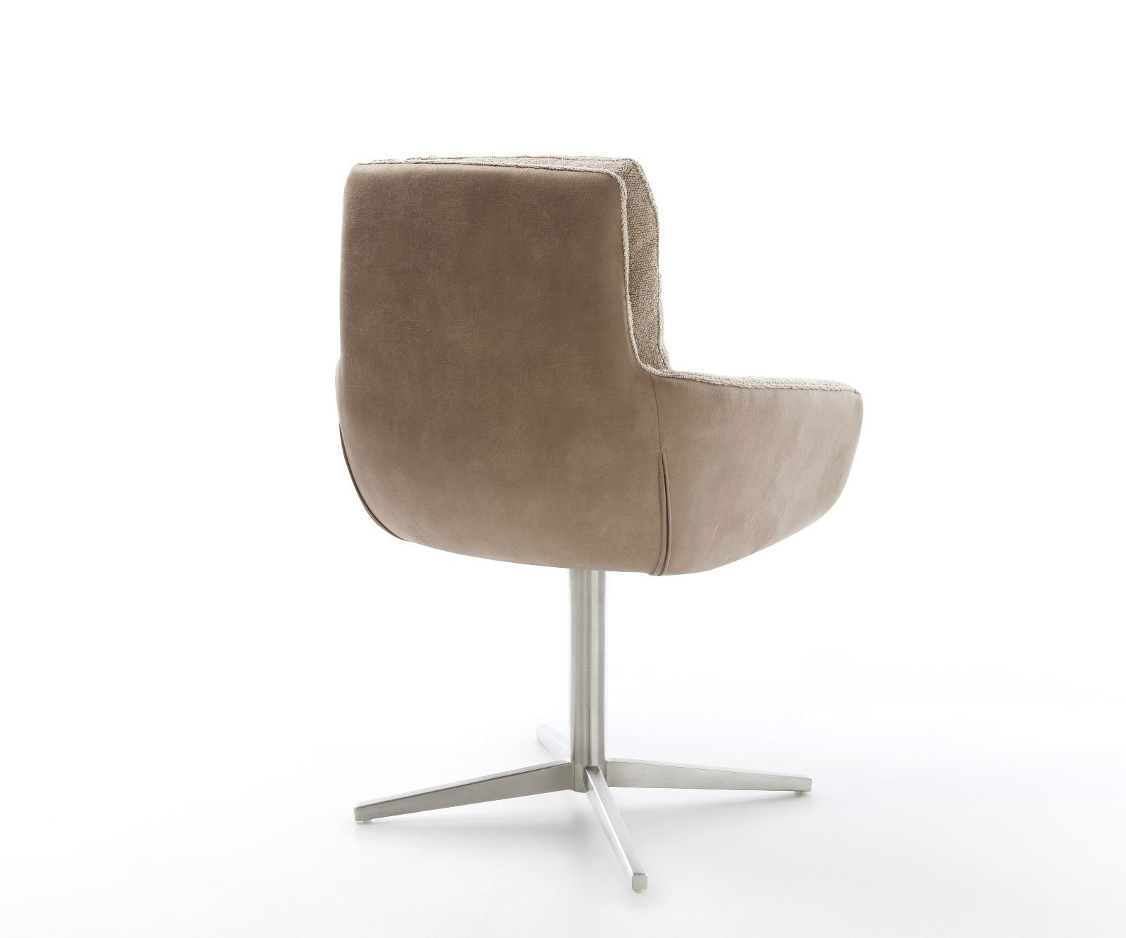 Draaistoel Abelia-Flex met armleuning materiaalmix mud kruispoot roestvrij staal 360° draaibaar 4 Draaistoel Abelia-Flex met armleuning materiaalmix mud kruispoot roestvrij staal 360° draaibaar 4