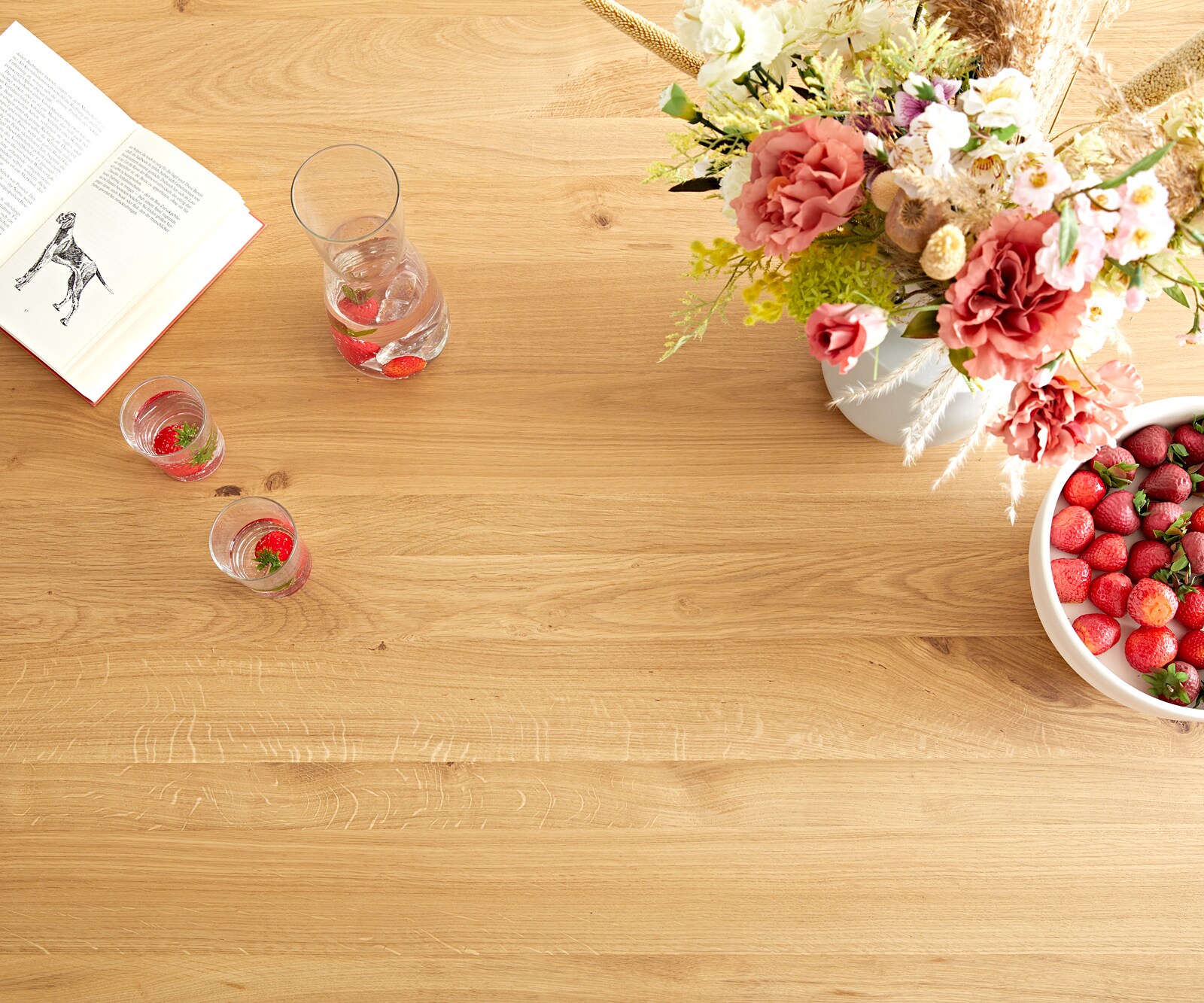 Eettafel Edge Boot 200x100x2,5-3 eiken natuur skid  zwart  Schweizer Kante 5
