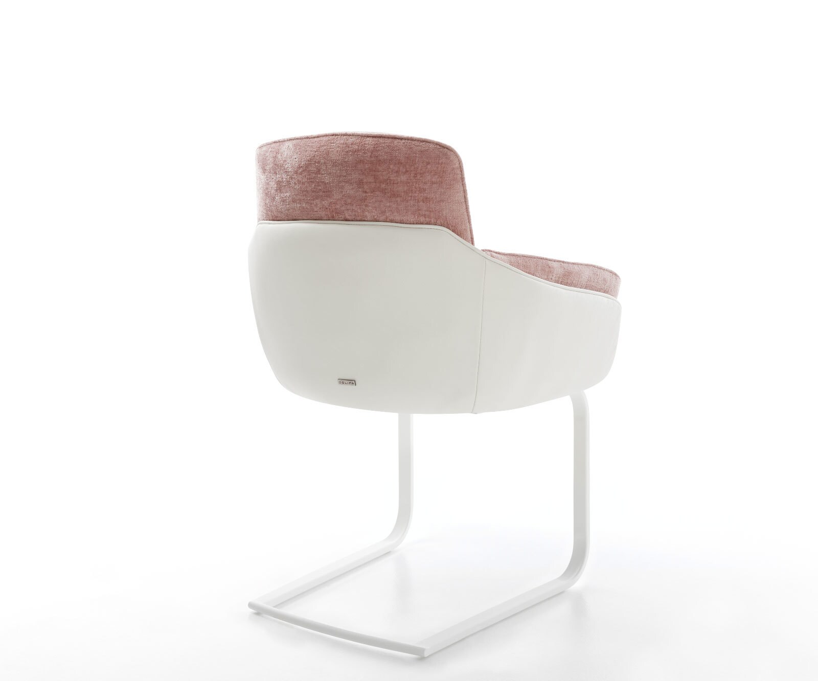 Sledemodel Luan-Flex met armleuning materiaalmix echt leer wit-rosé sledemodel vlak wit 4 Sledemodel Luan-Flex met armleuning materiaalmix echt leer wit-rosé sledemodel vlak wit 4