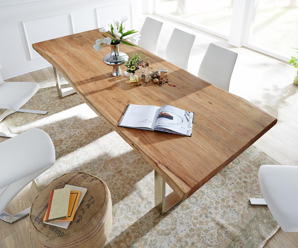 Eettafelblad Edge 300x100cm XL acacia natuur Live-Edge 4